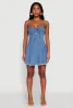 Daisy Denim Lace Up Corset Mini Dress sold by Rainbow