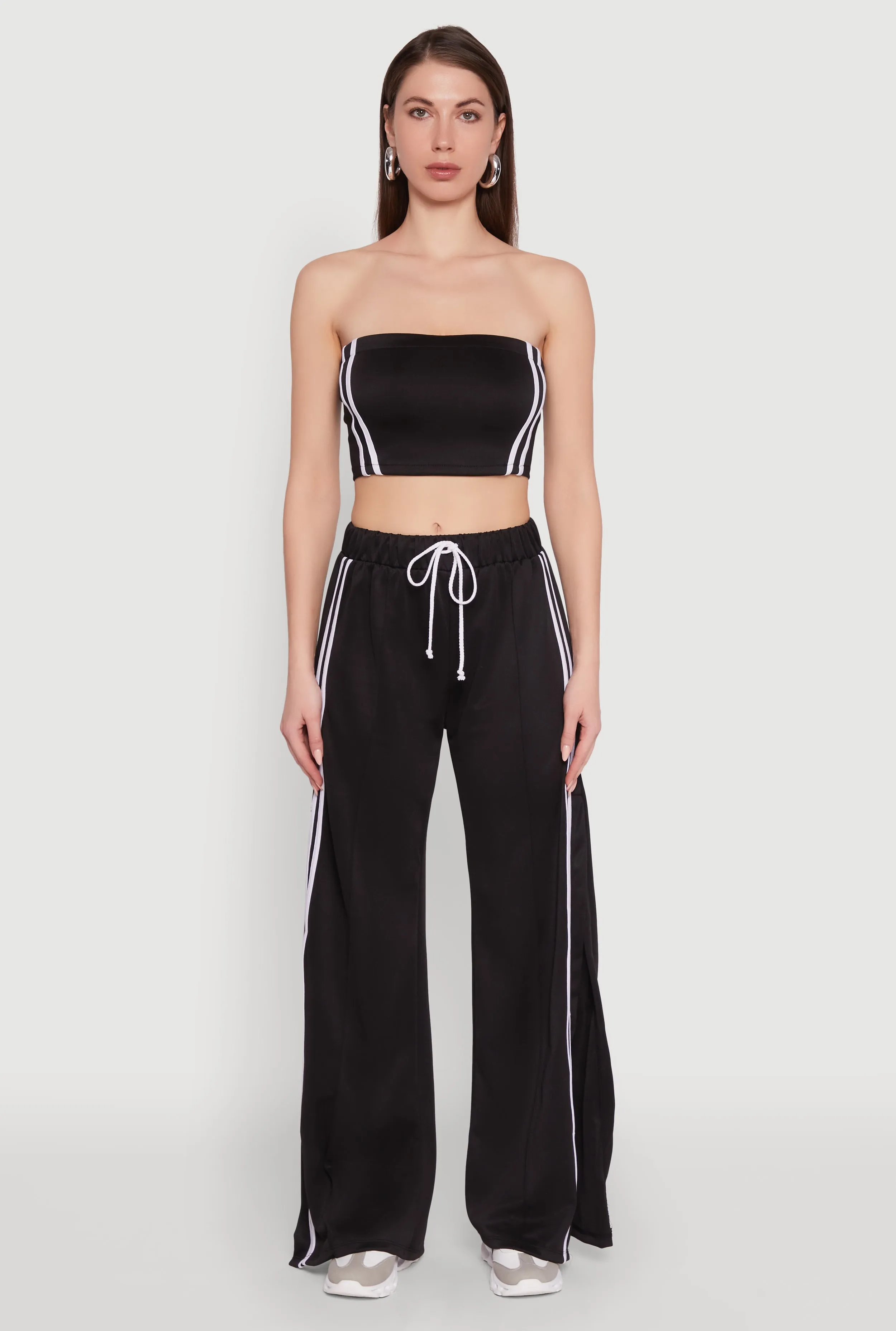 Trendy Strapless Varsity Stripe Tube Top sold by Rainbow product image thumbnail 3