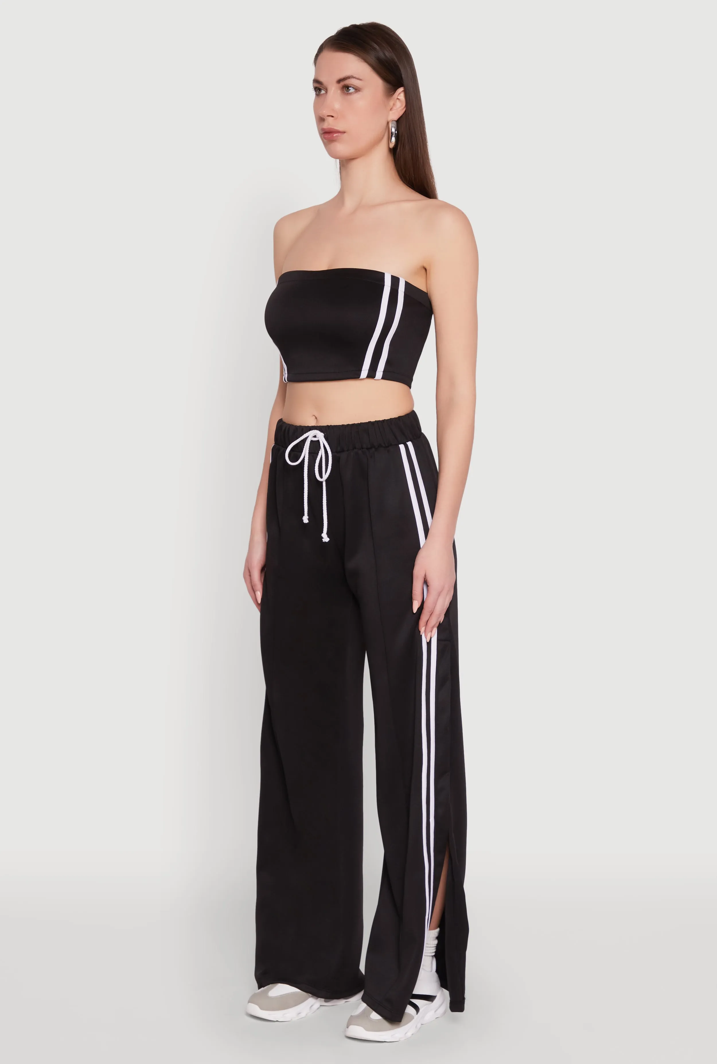 Trendy Strapless Varsity Stripe Tube Top sold by Rainbow product image thumbnail 5