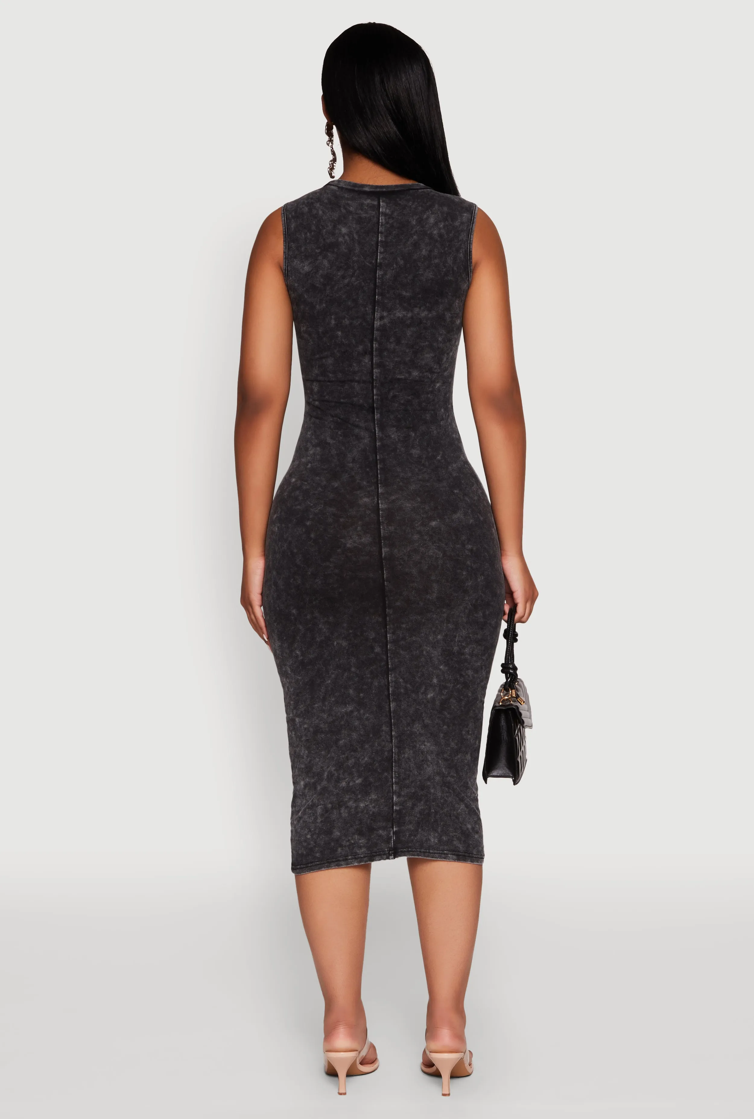 Daisy Mineral Wash Sleeveless Curve Hugging Tank Dress sold by Rainbow product image thumbnail 5