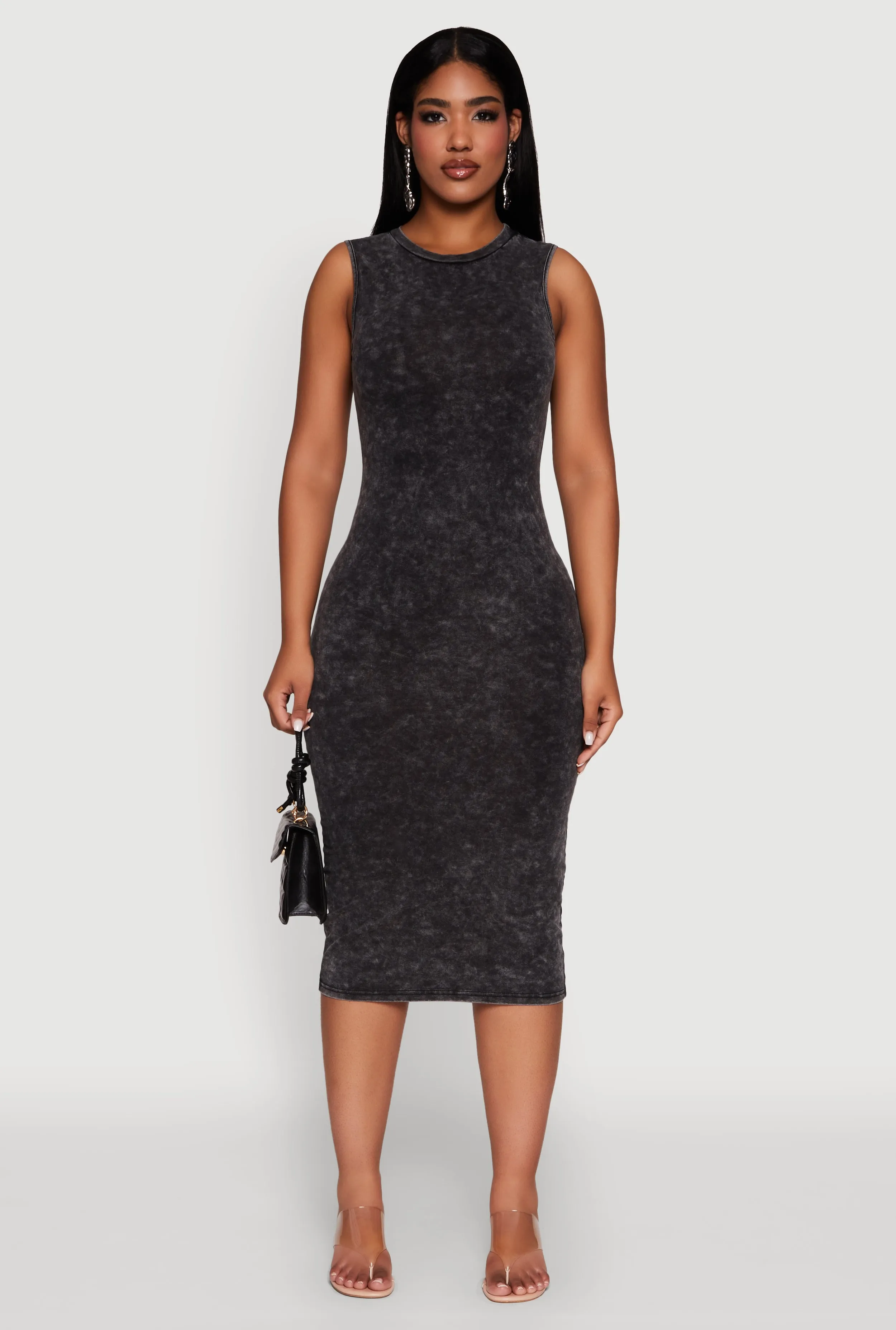 Daisy Mineral Wash Sleeveless Curve Hugging Tank Dress sold by Rainbow product image thumbnail 2