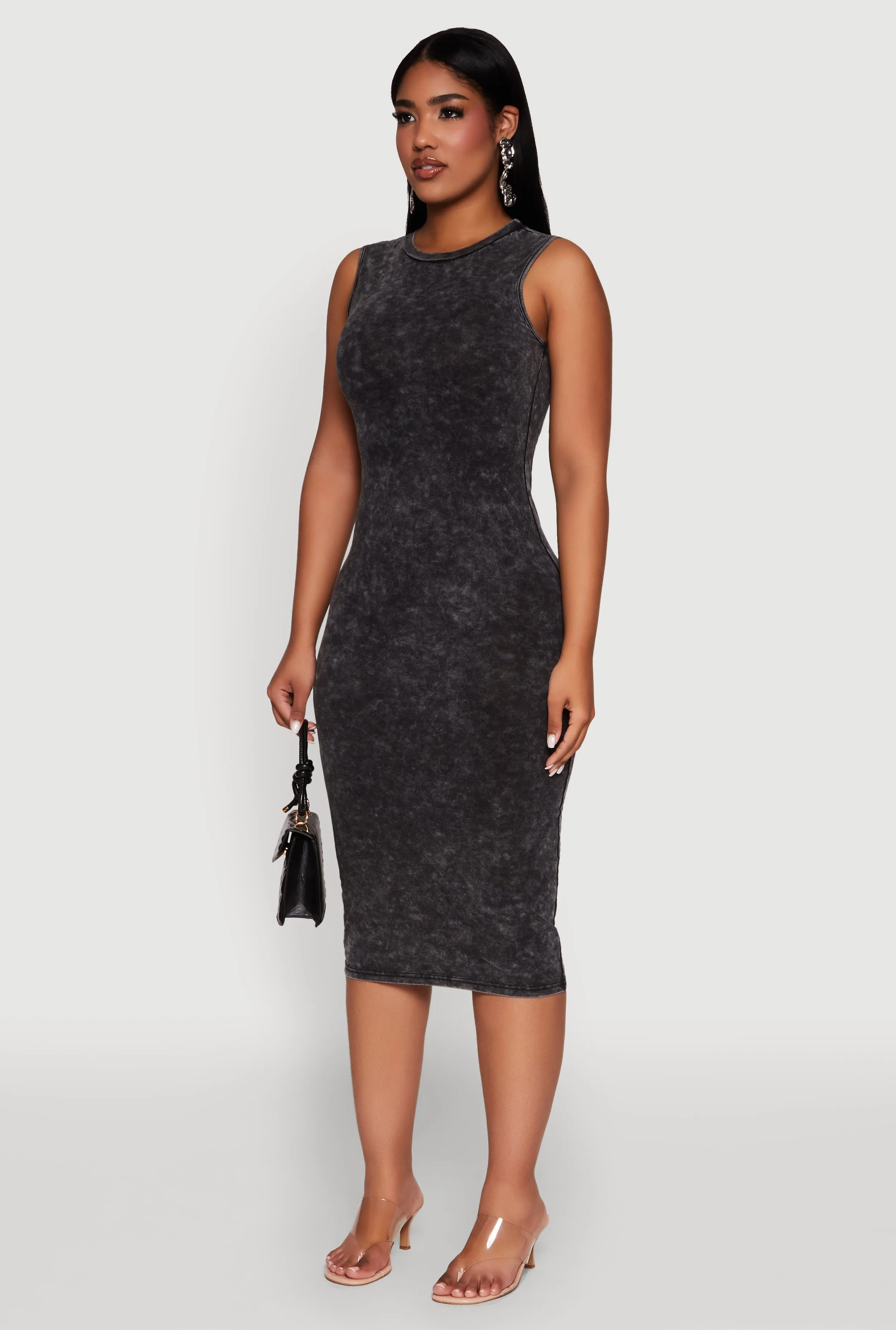 Daisy Mineral Wash Sleeveless Curve Hugging Tank Dress sold by Rainbow product image thumbnail 3