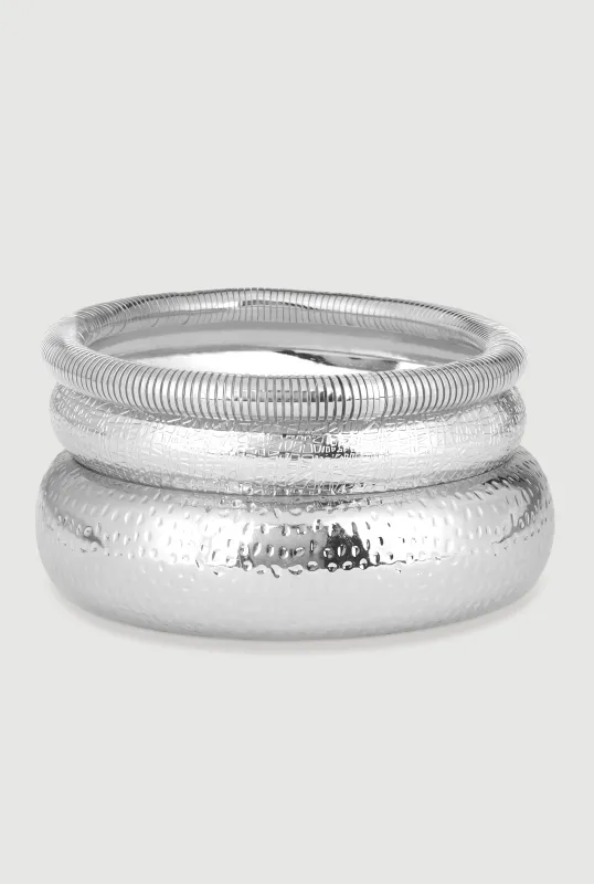 Plus Size Stylish Metallic Set of 3 Jewelry Bracelets sold by Rainbow