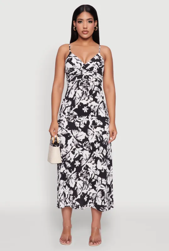 Sleeveless Empire Waist Dress with V Neck sold by Rainbow