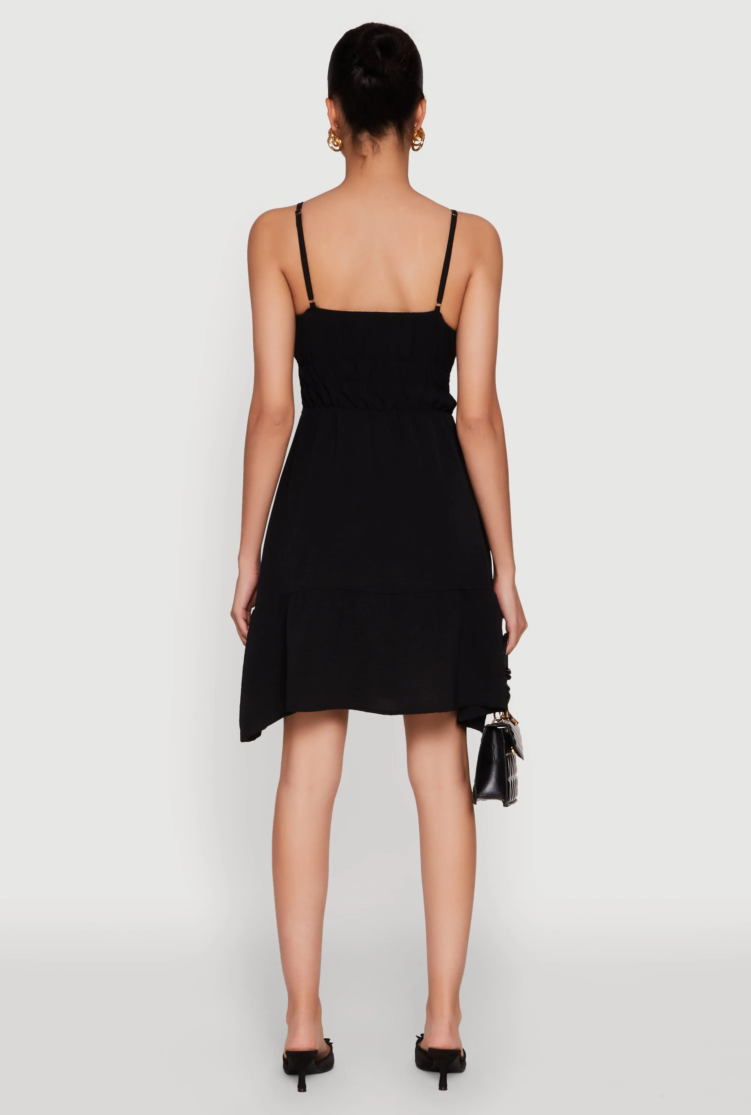 Sleeveless Empire Waist Dress with V Neck and Adjustable Straps sold by Rainbow product image thumbnail 5