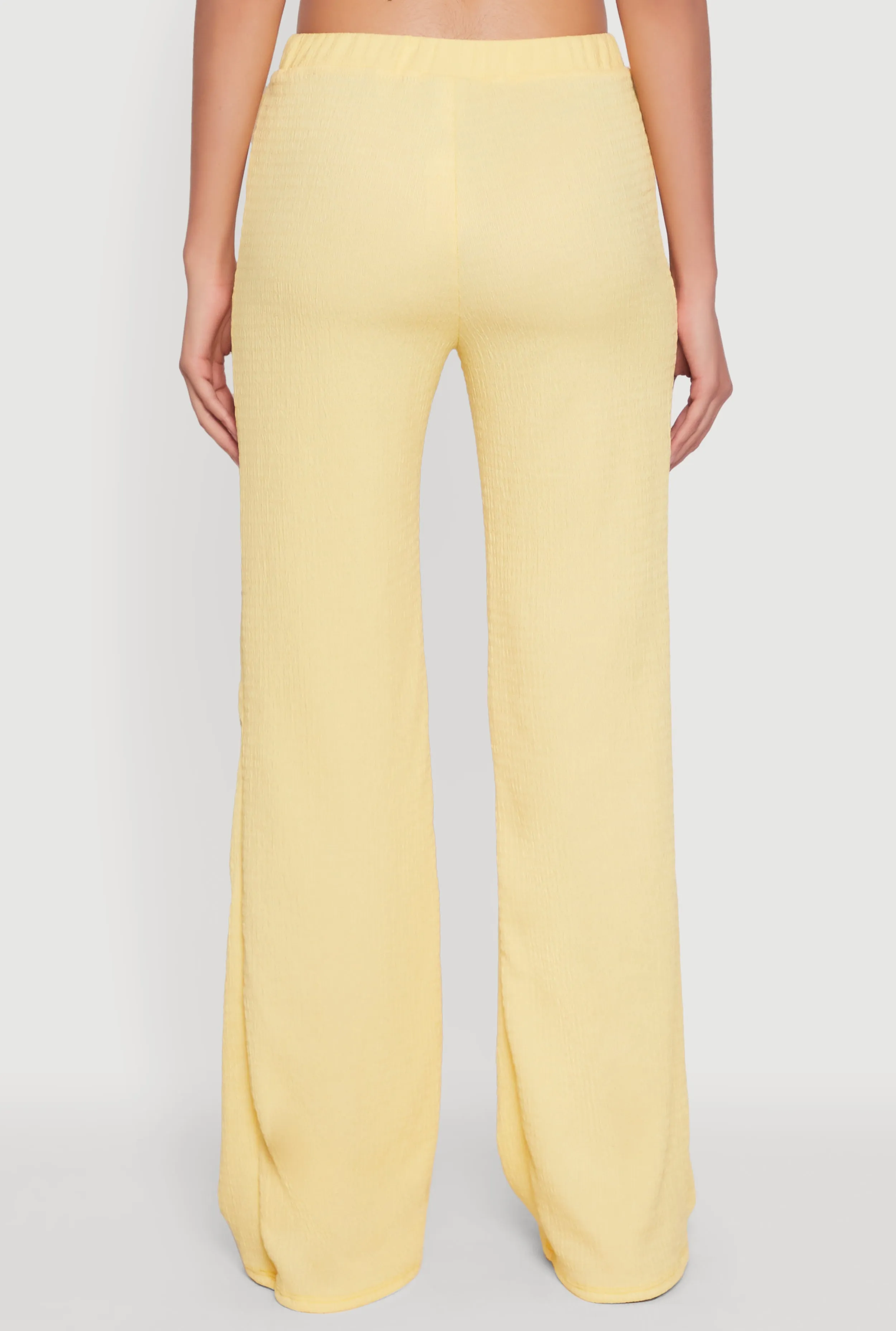 Casual Textured Knit Straight Leg Pants with Faux Drawstring sold by Rainbow product image thumbnail 5