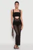 Knitted Sheer Strapless Cropped Bandeau Top sold by Rainbow