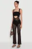 Knitted Sheer Strapless Cropped Bandeau Top sold by Rainbow