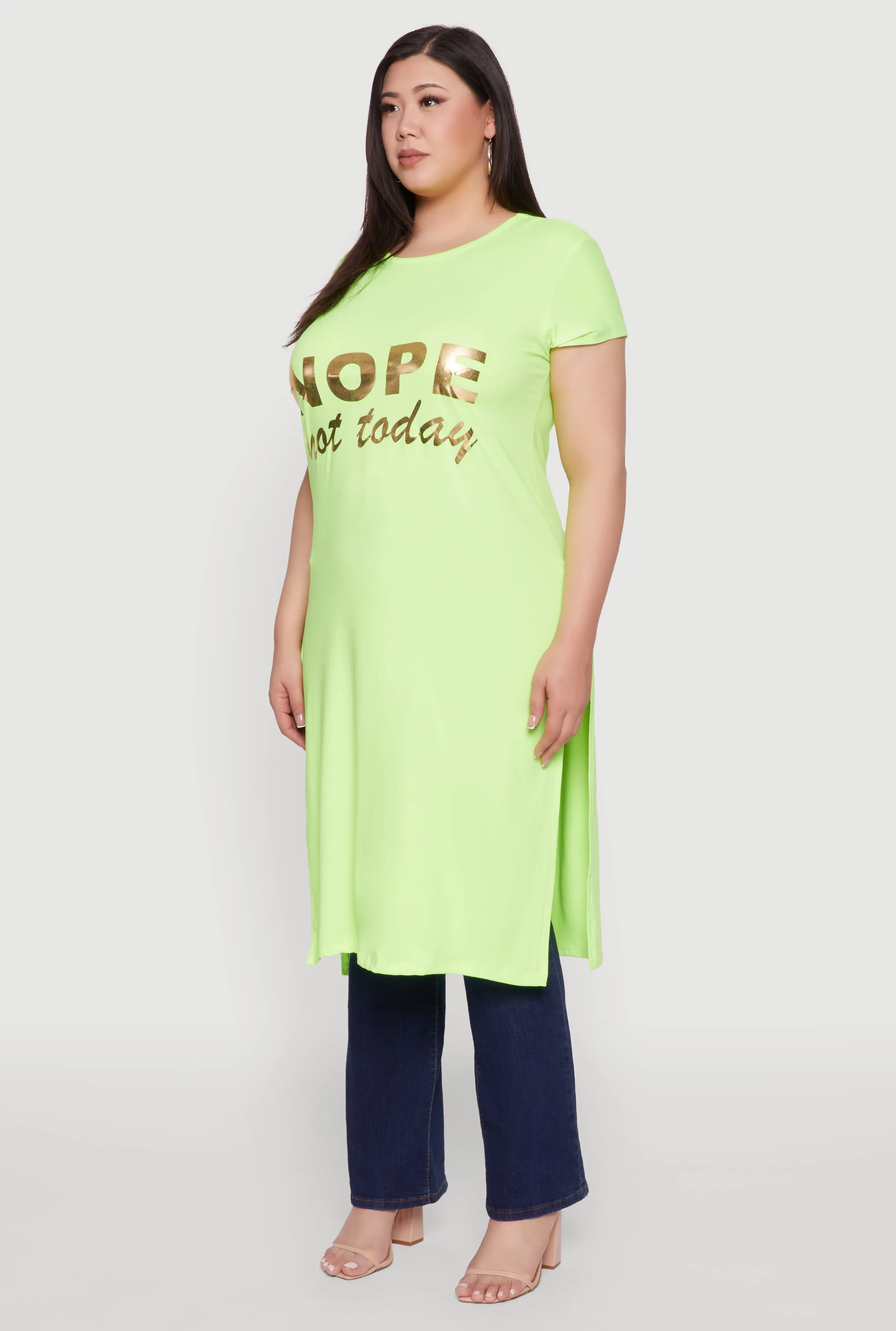 Plus Size Nope Not Today Maxi Top sold by Rainbow product image thumbnail 3