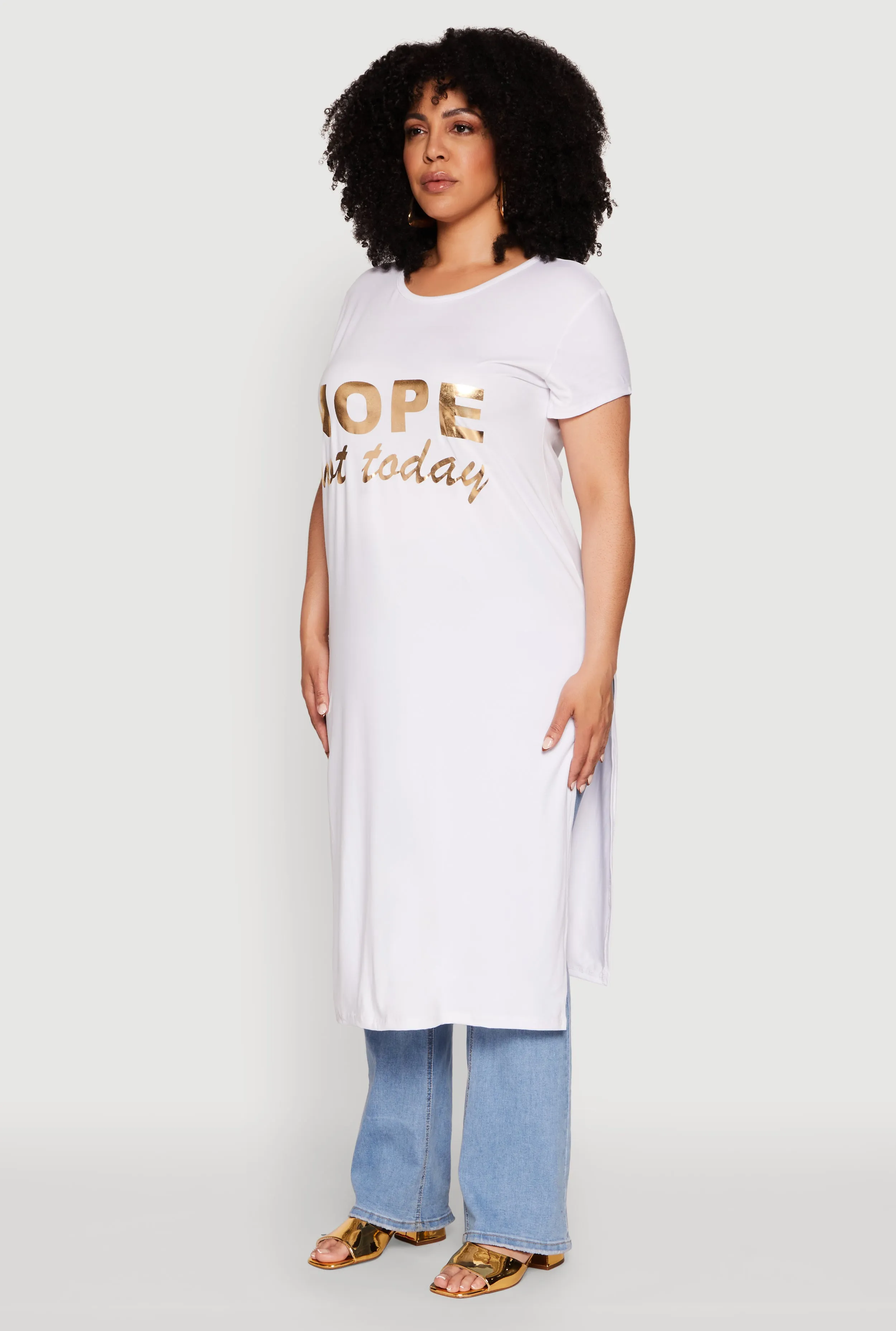 Plus Size Nope Not Today Maxi Top sold by Rainbow product image thumbnail 3