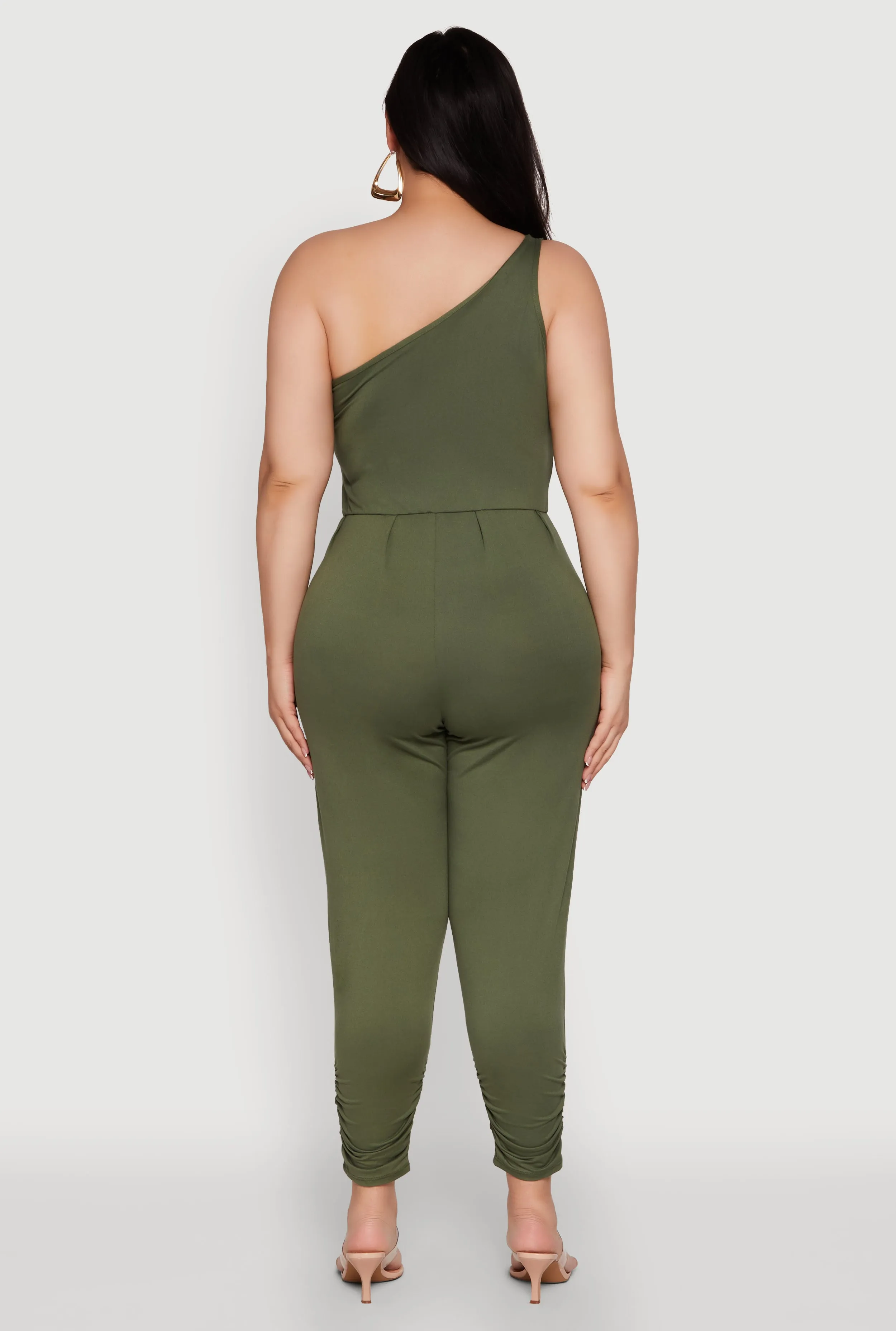 Plus Size Keyhole One Shoulder Jumpsuit sold by Rainbow product image thumbnail 5