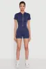 Daisy Seamless Double Zip Front Crop Top sold by Rainbow