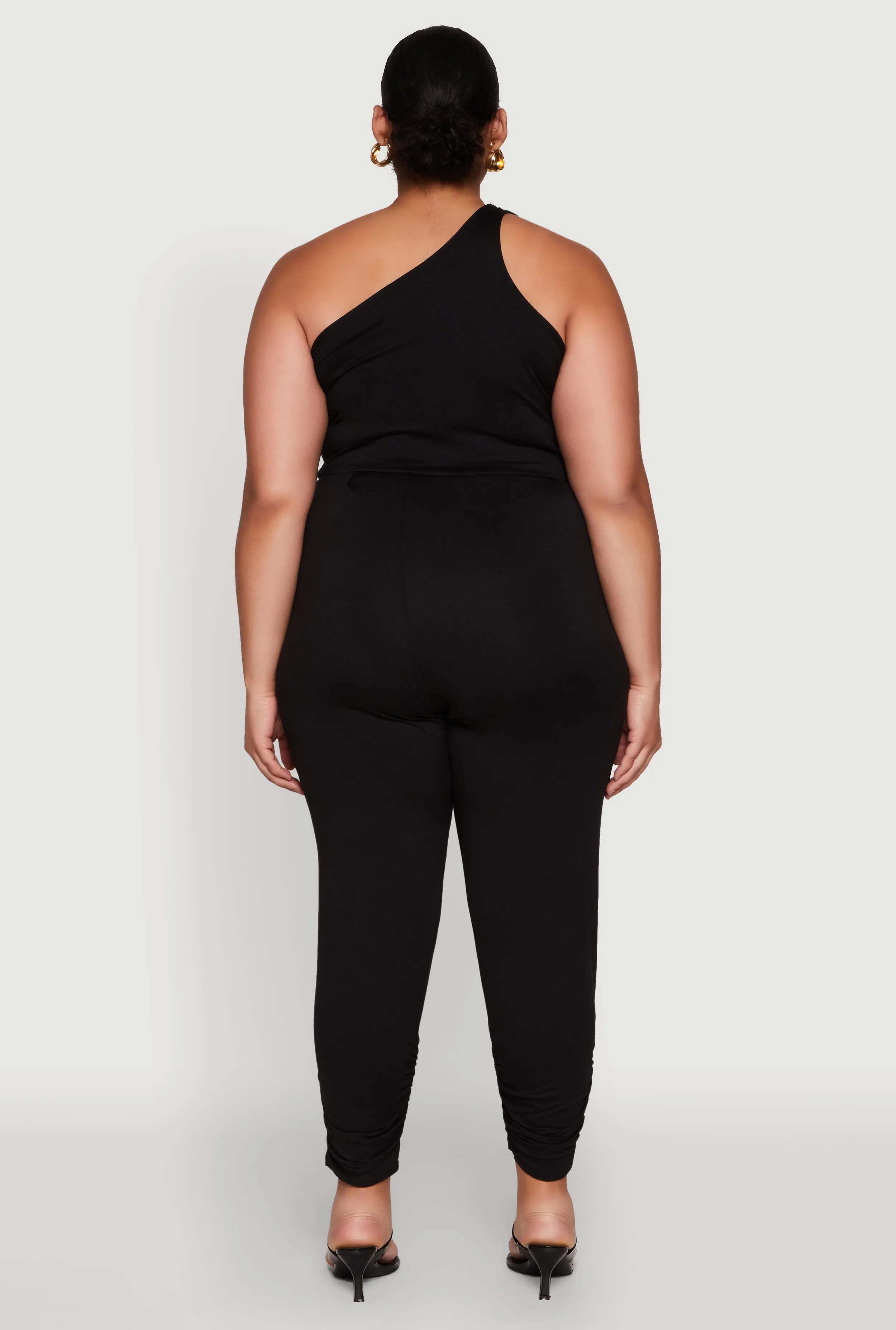 Plus Size Keyhole One Shoulder Jumpsuit sold by Rainbow product image thumbnail 5