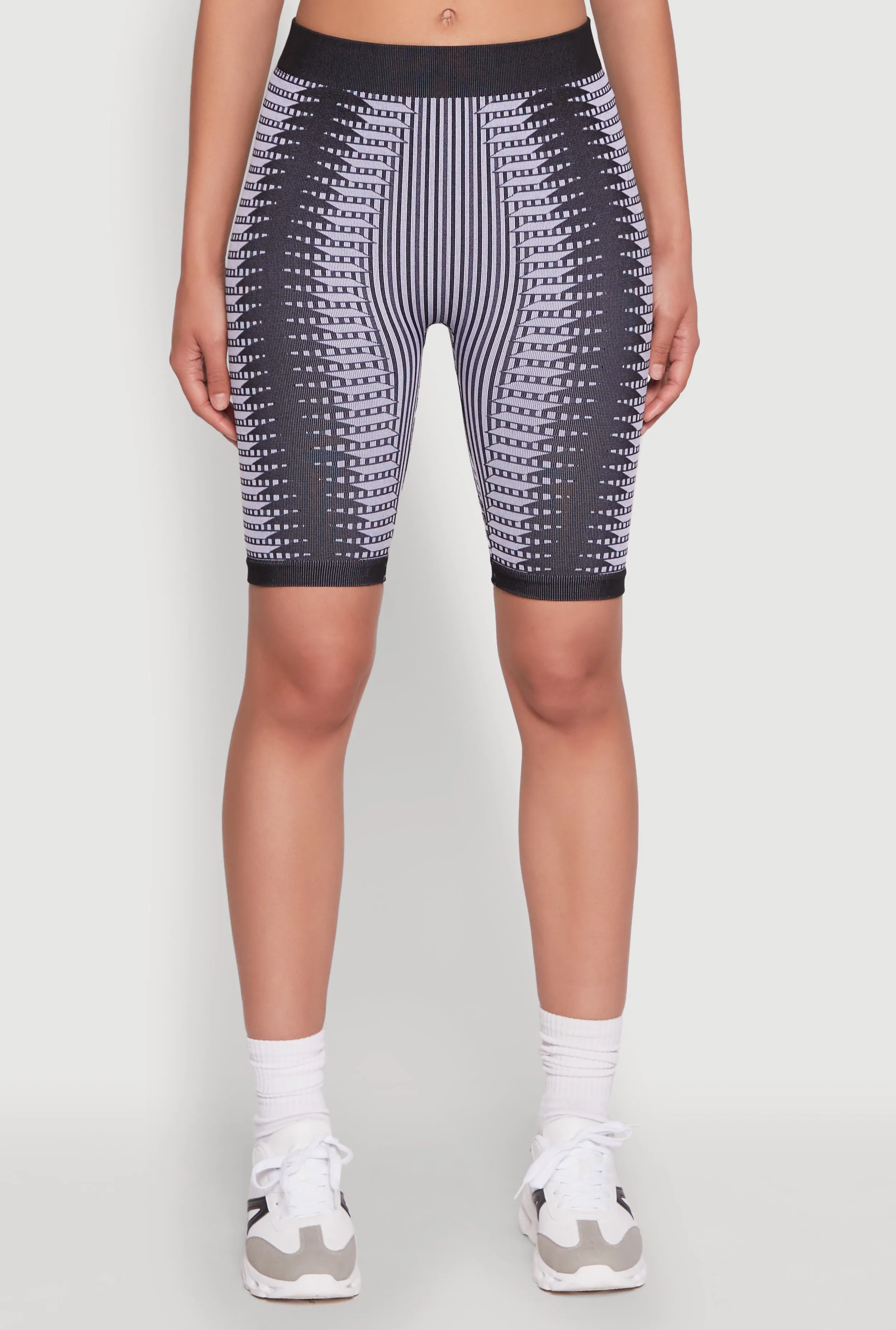 Seamless Geometric Patterned Biker Shorts sold by Rainbow product image thumbnail 3