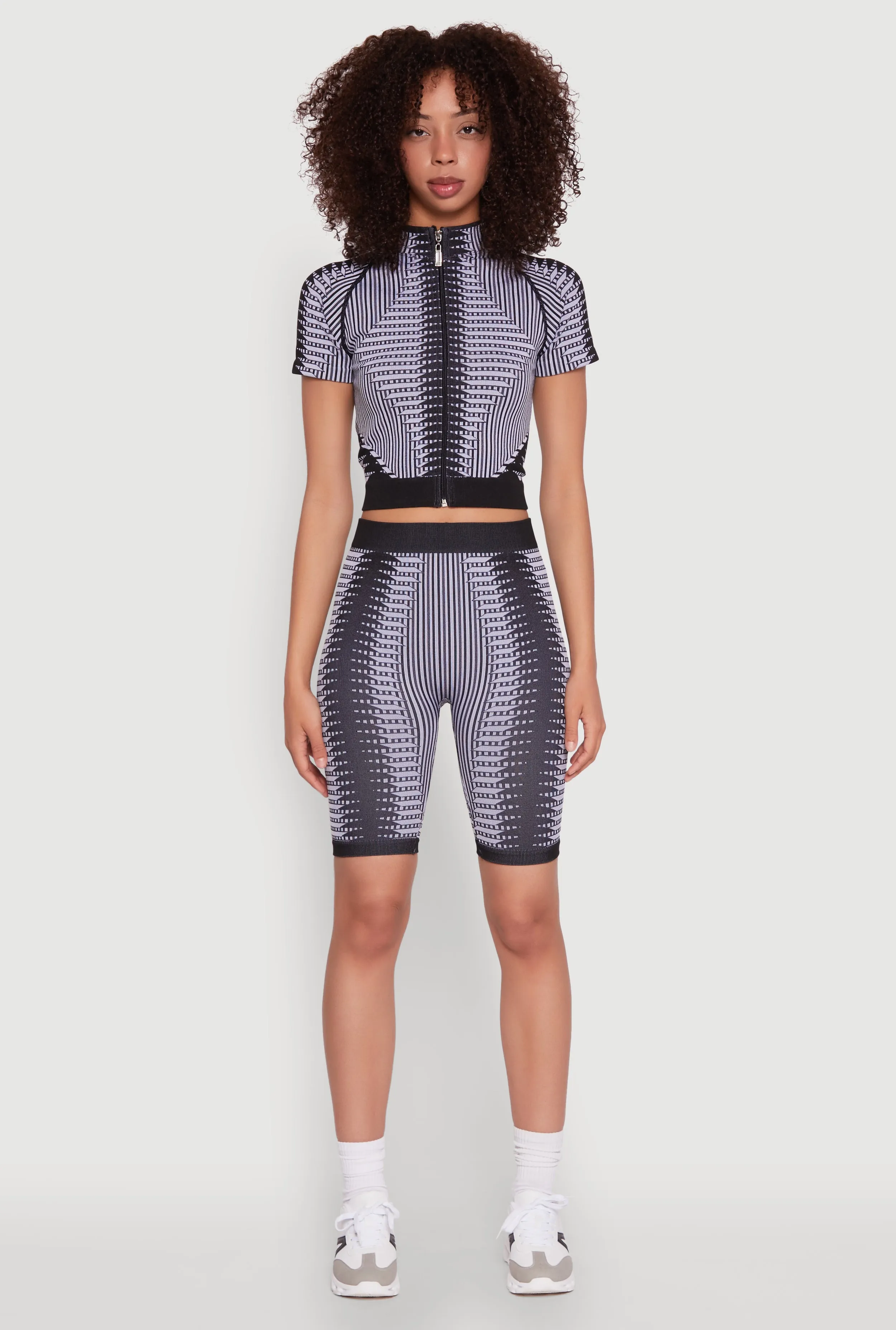 Seamless Geometric Patterned Biker Shorts sold by Rainbow