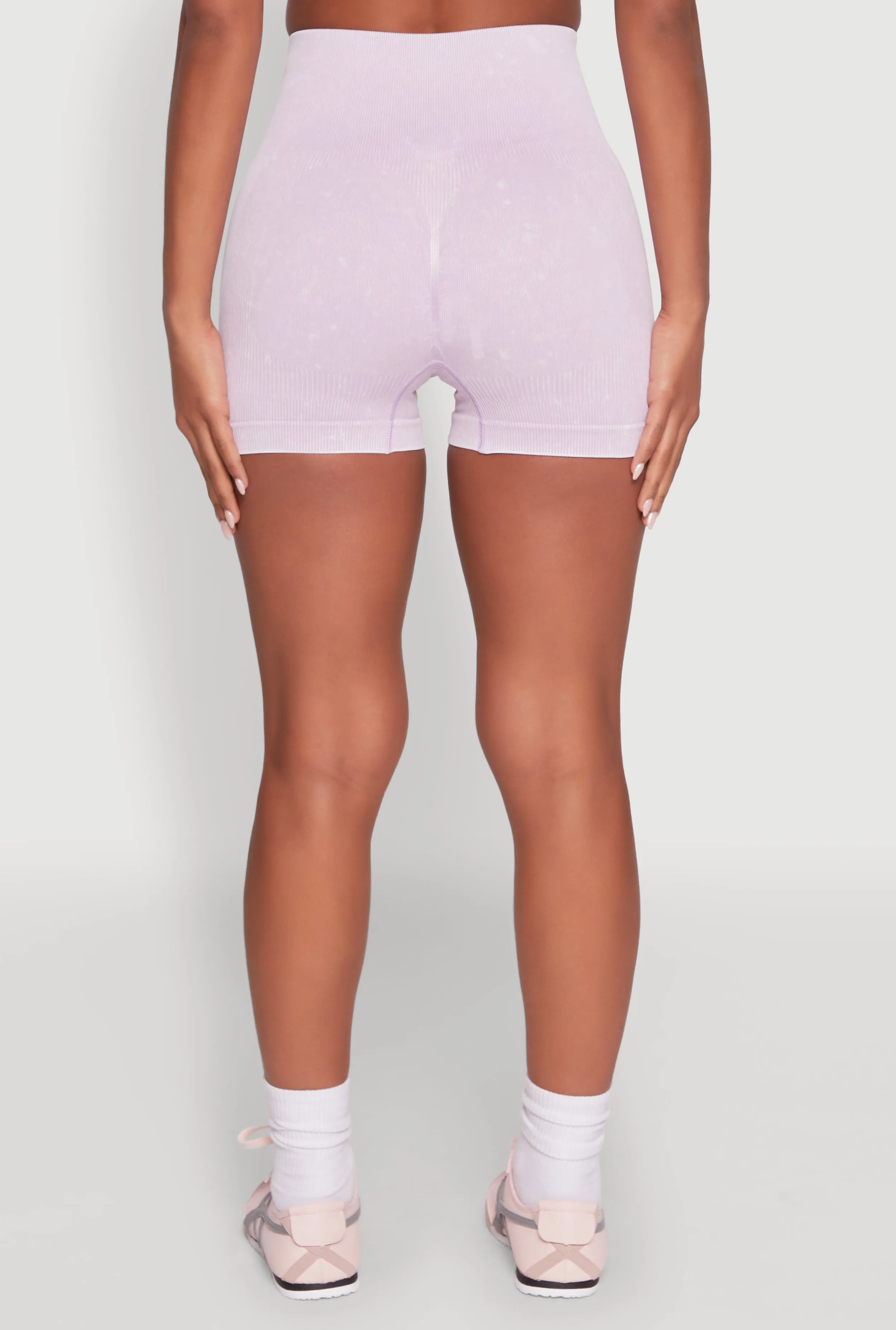 High Waisted Mineral Wash Seamless Bike Shorts sold by Rainbow product image thumbnail 5