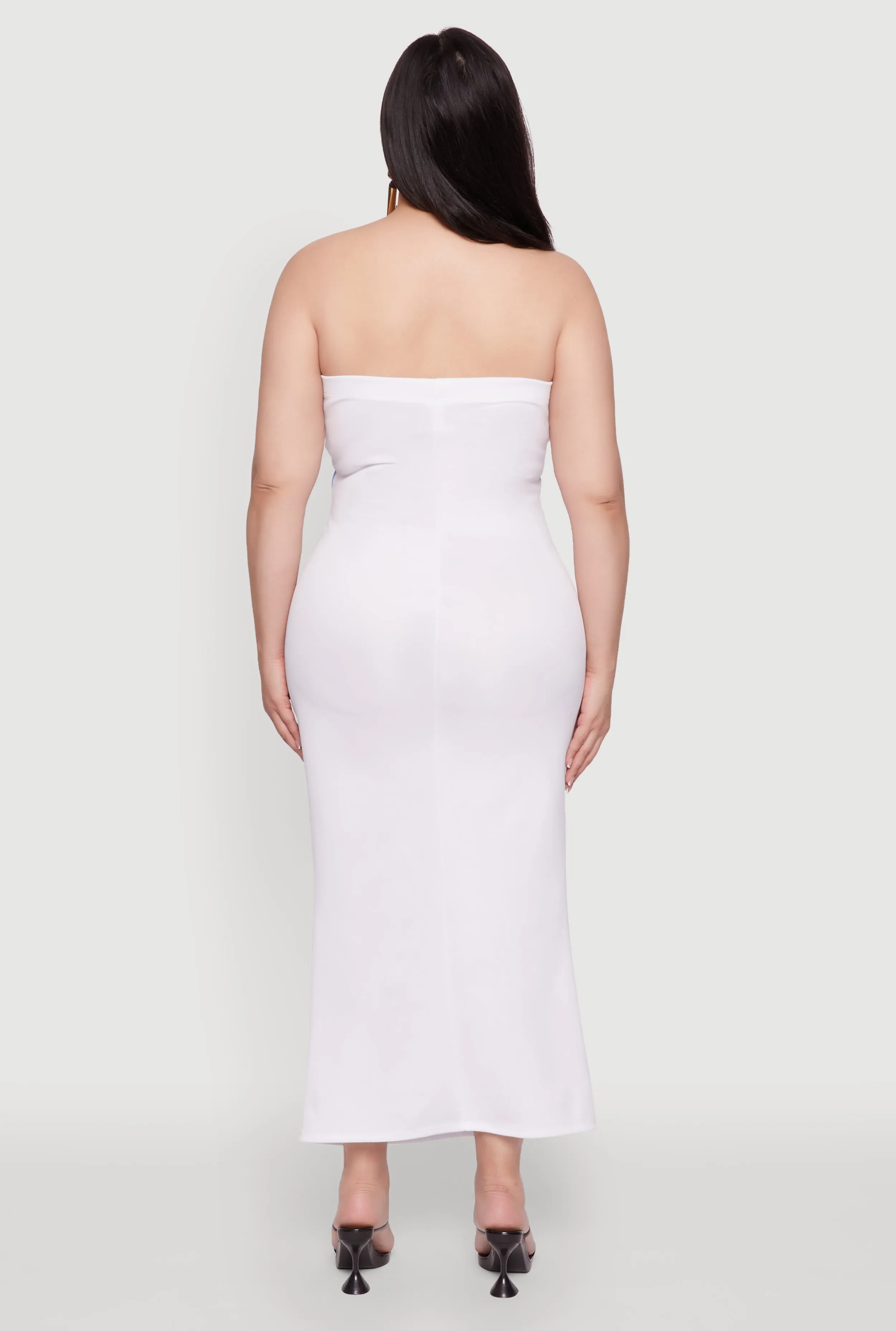 Plus Size Floral Print Tube Dress sold by Rainbow product image thumbnail 5