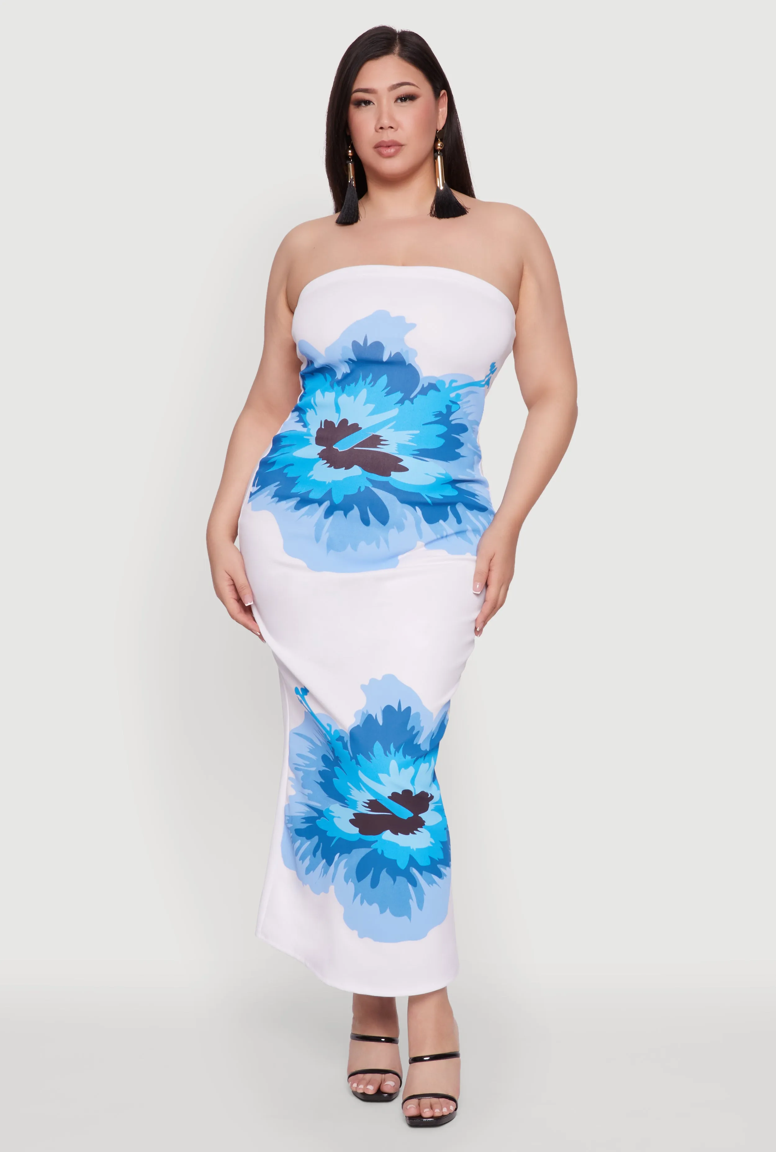 Plus Size Floral Print Tube Dress sold by Rainbow product image thumbnail 2