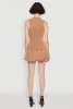 Acid Wash Zip Front Corset Mini Dress sold by Rainbow