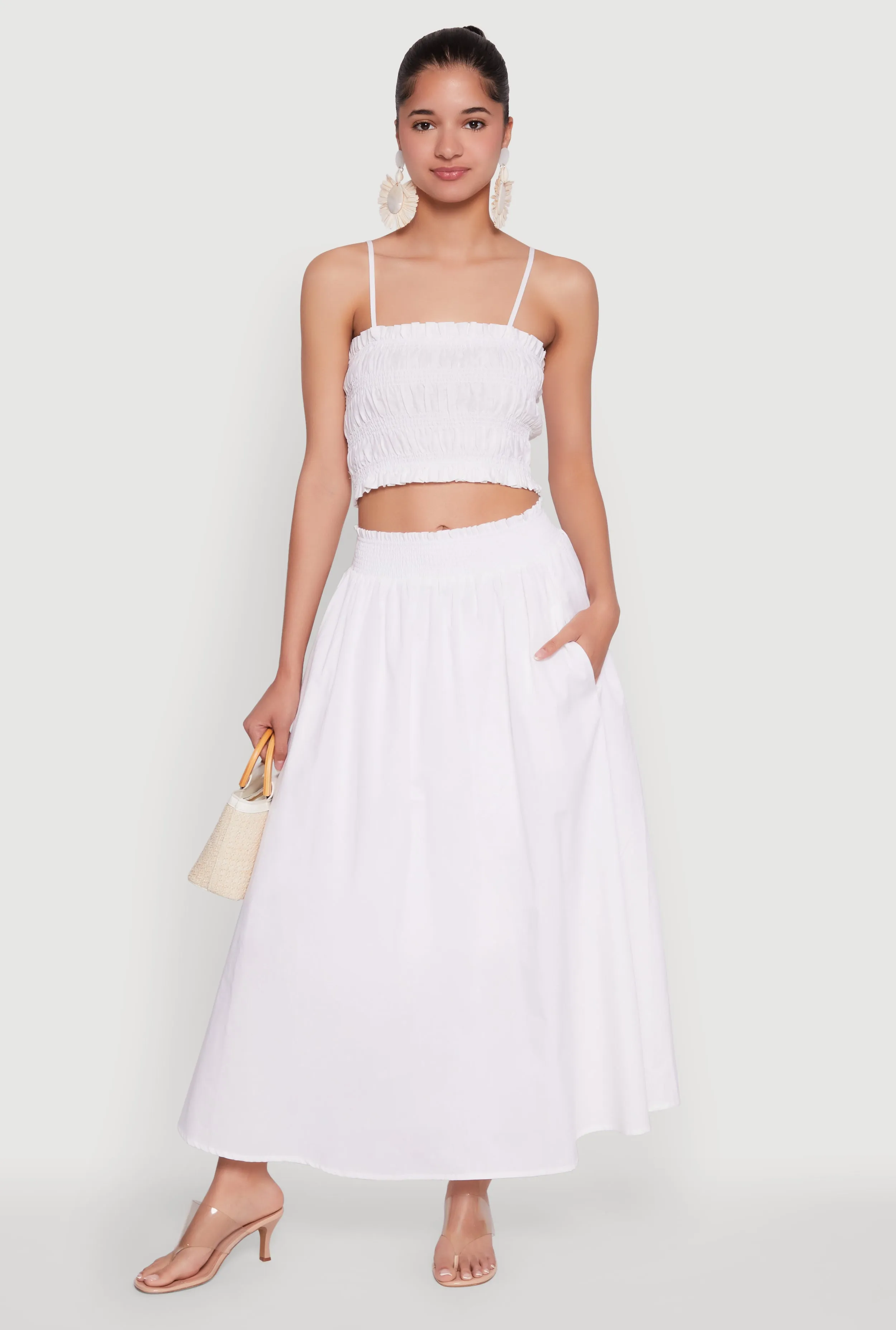 Chic Maxi Circle Skirt with Smocked Waist sold by Rainbow product image thumbnail 2