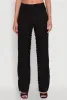 Mesh Lettuce Edge Ruffle Casual Straight Pants sold by Rainbow