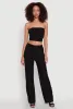 Mesh Lettuce Edge Ruffle Casual Straight Pants sold by Rainbow