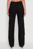Mesh Lettuce Edge Ruffle Casual Straight Pants sold by Rainbow