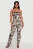 Forest Camo Tube Jumpsuit with Stacked Slim Leg Fit sold by Rainbow