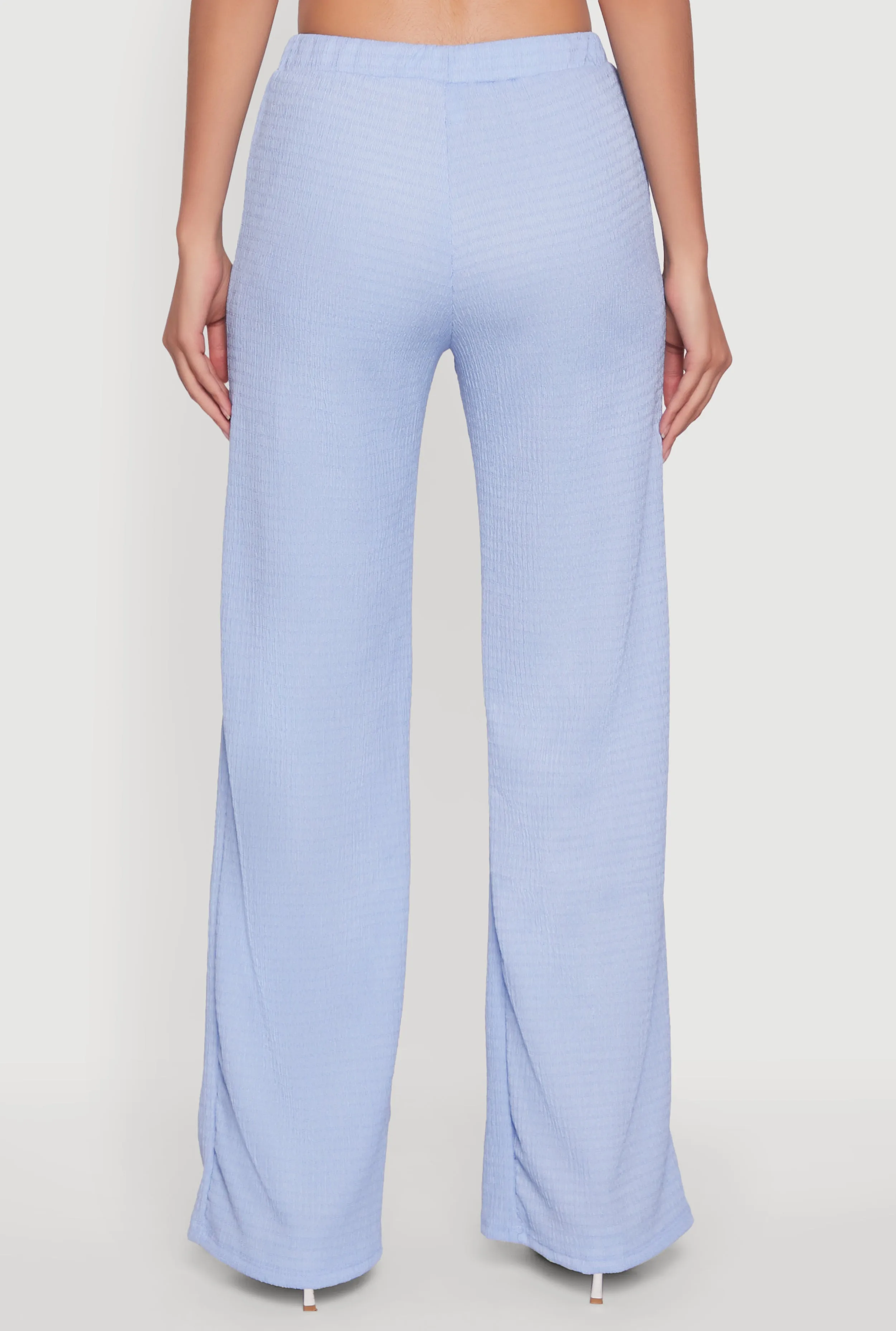 Casual Textured Knit Straight Leg Pants with Faux Drawstring sold by Rainbow product image thumbnail 5