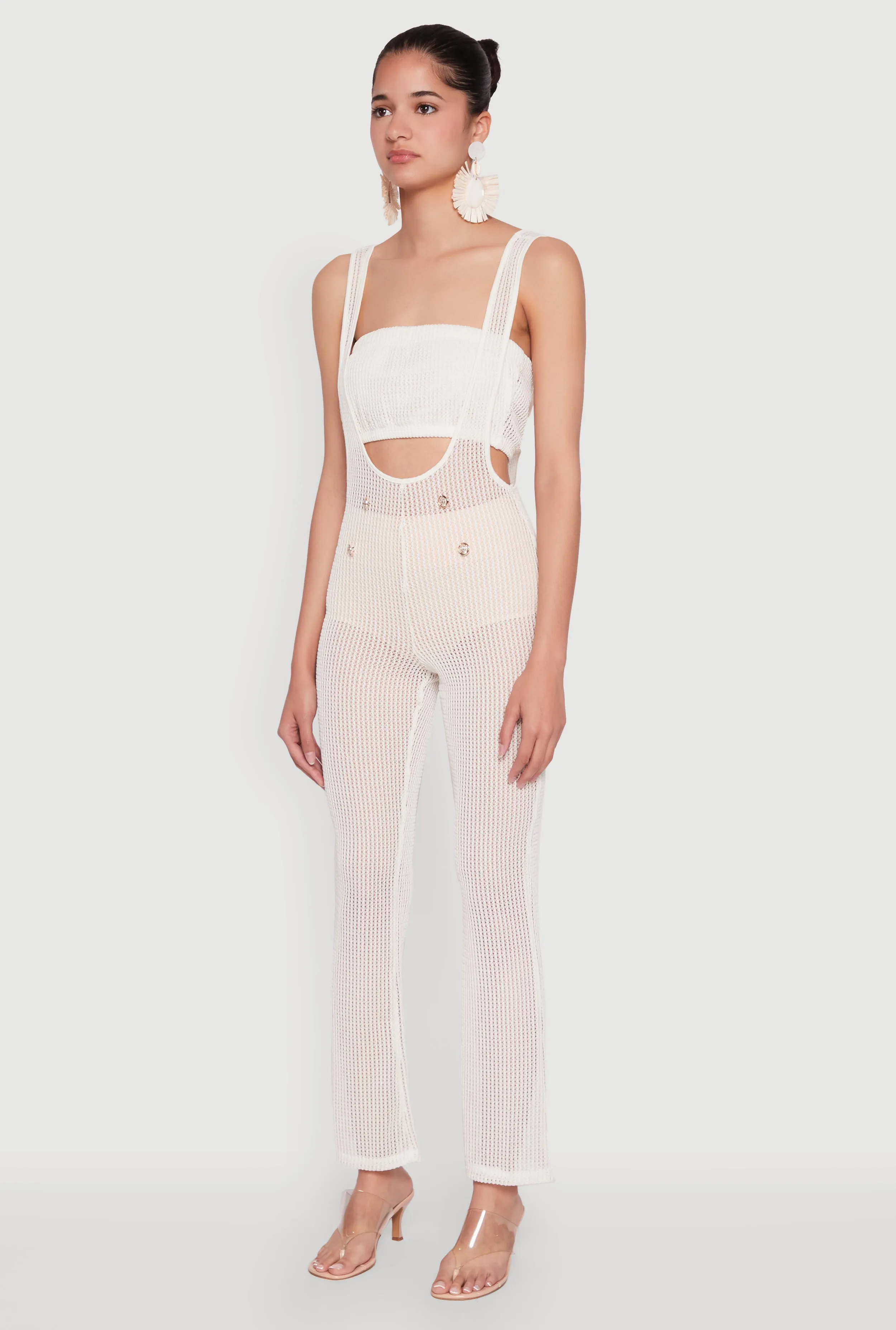 Knitted Sheer Strapless Cropped Bandeau Top sold by Rainbow product image thumbnail 5