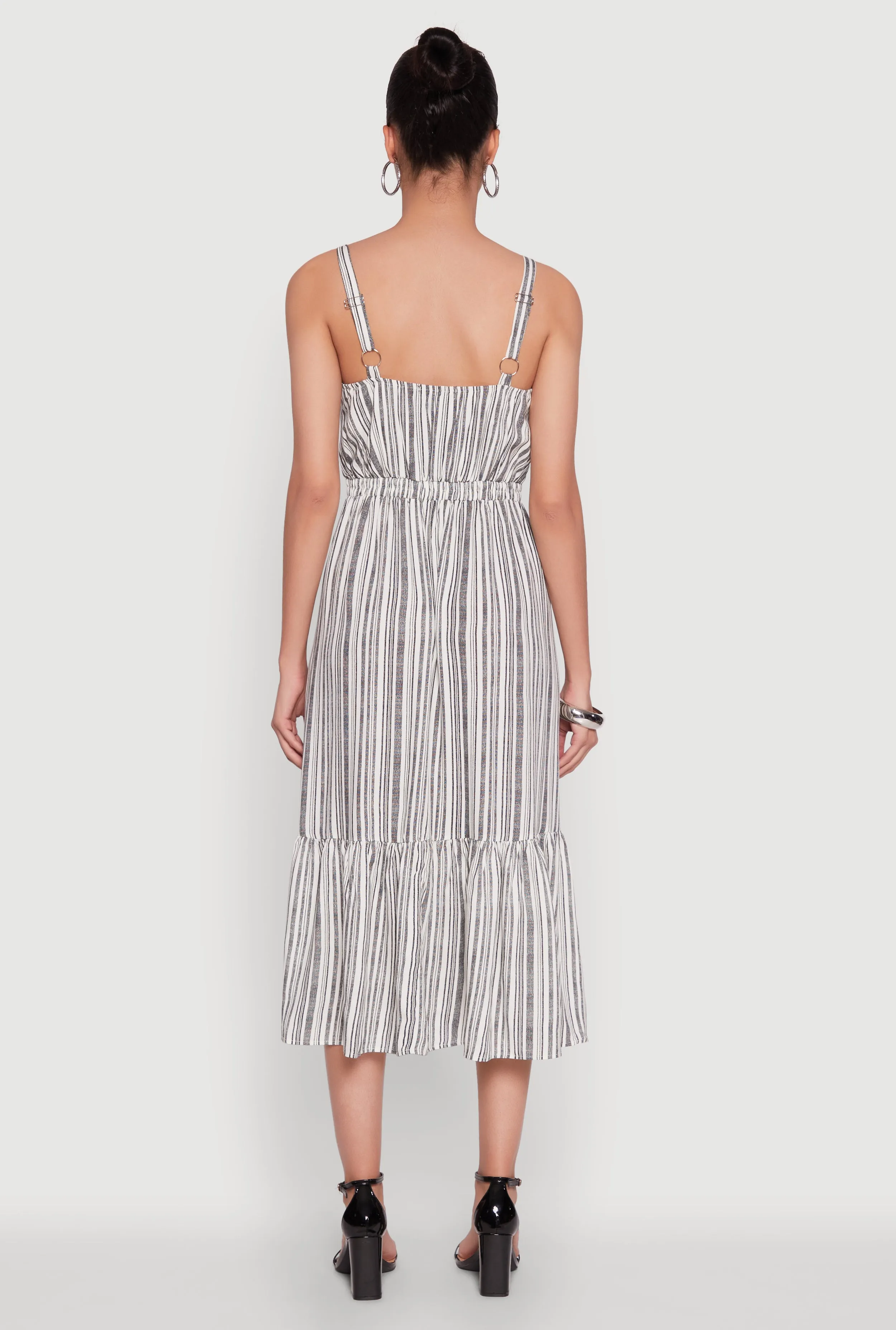 Striped Tiered Cami Dress with Sweetheart Neckline sold by Rainbow product image thumbnail 5