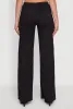 Casual Textured Knit Straight Leg Pants with Faux Drawstring sold by Rainbow