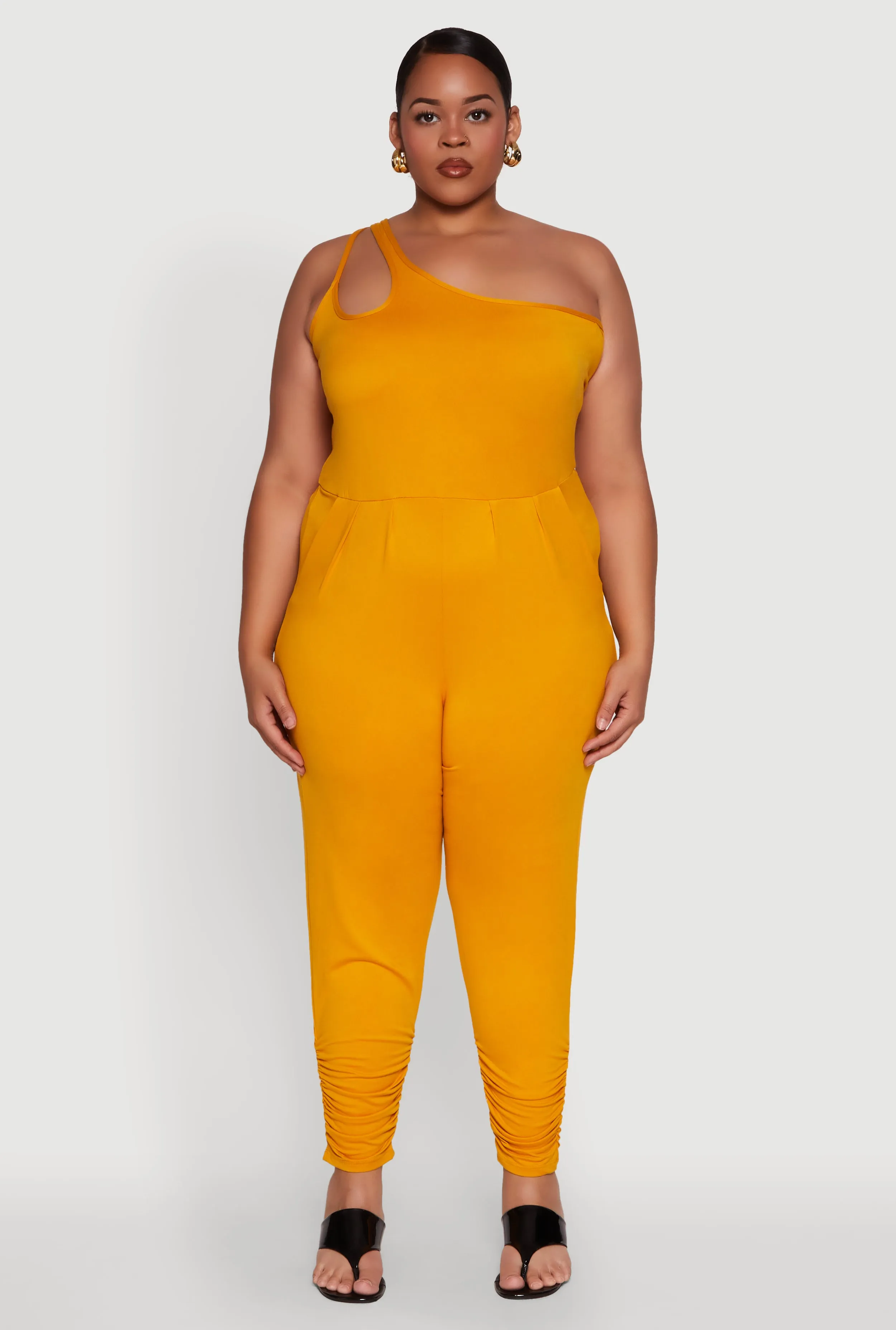 Plus Size Keyhole One Shoulder Jumpsuit sold by Rainbow product image thumbnail 2