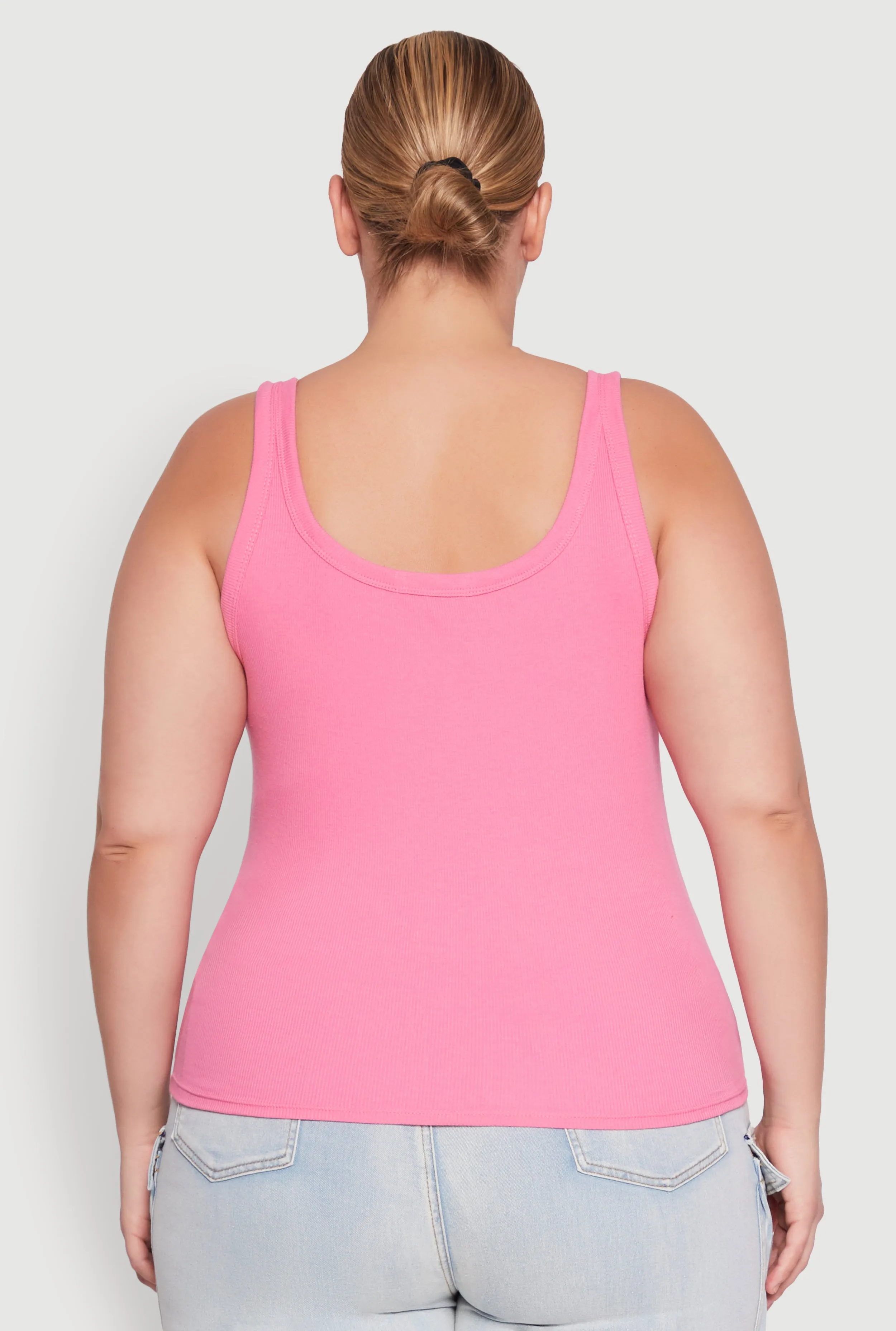 Plus Size Rib Knit Basic Tank Top sold by Rainbow product image thumbnail 5