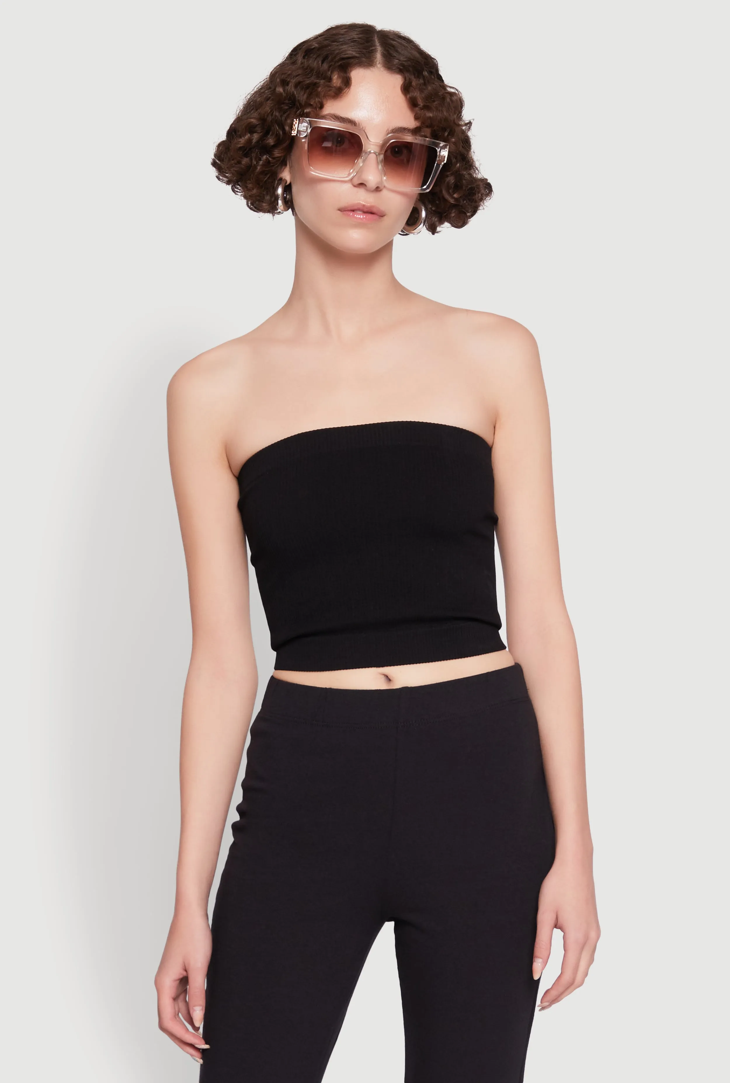 Ribbed Knit Seamless Tube Top sold by Rainbow product image thumbnail 2