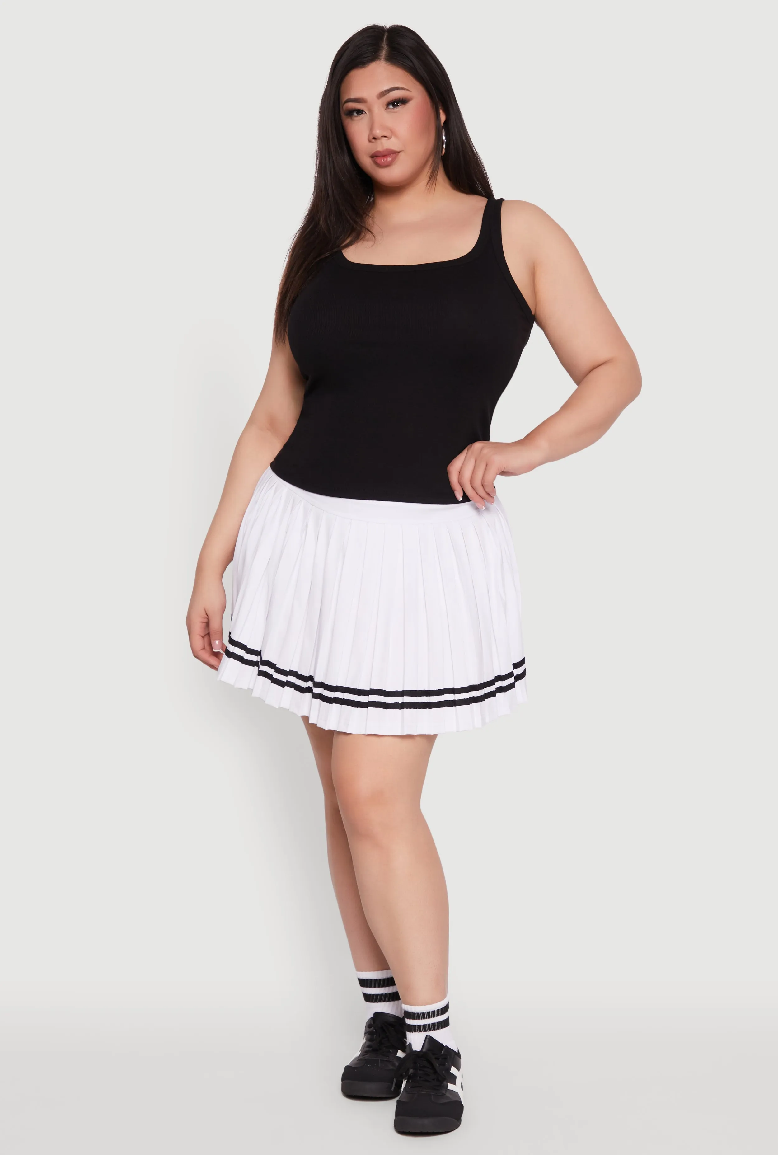 Plus Size Rib Knit Basic Tank Top sold by Rainbow product image thumbnail 3