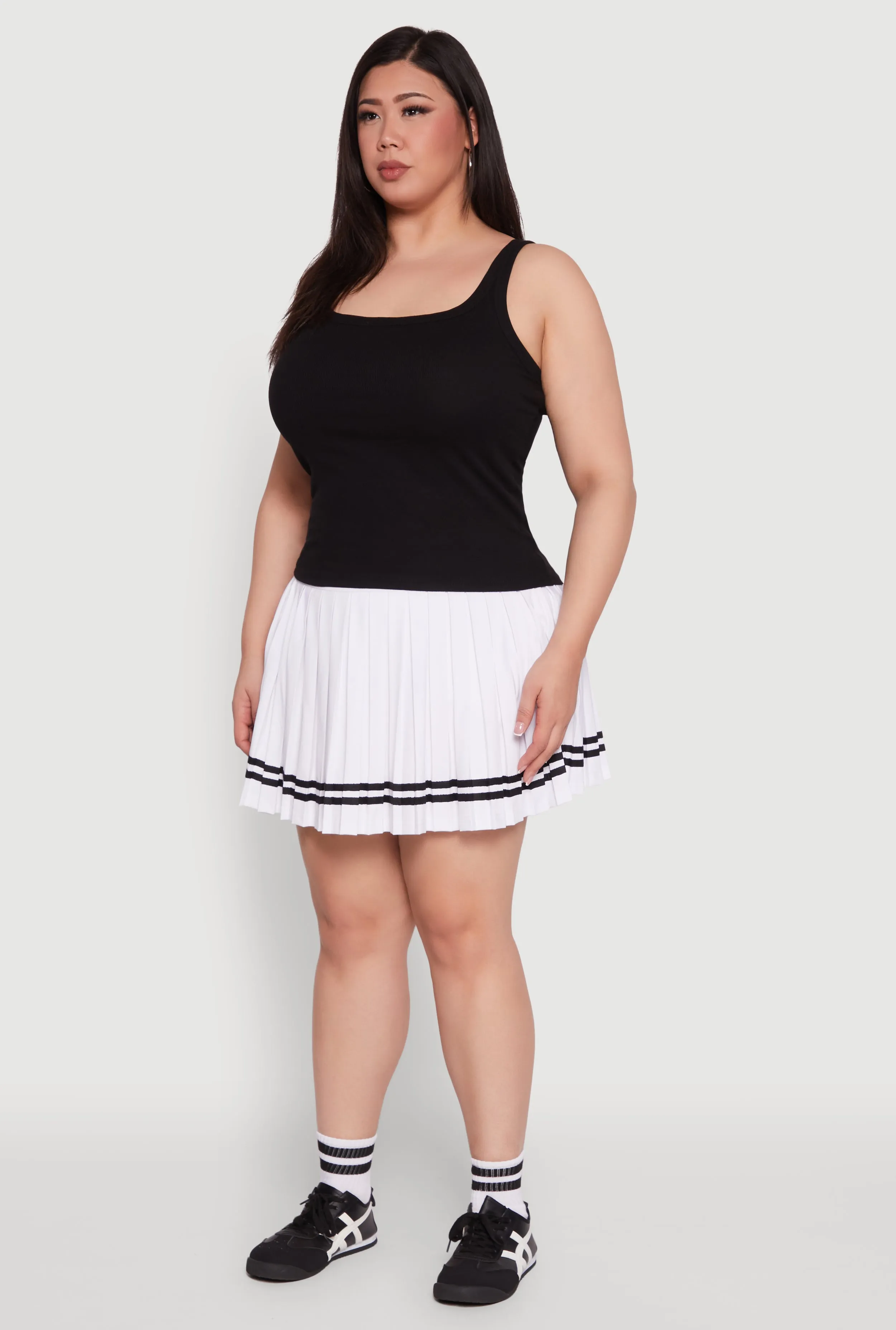 Plus Size Rib Knit Basic Tank Top sold by Rainbow product image thumbnail 5