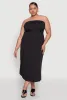 Plus Size Soft Knit Empire Waist Maxi Tube Dress sold by Rainbow