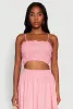 Chic Sleeveless Cami Top with Square Neck and Cropped Hem sold by Rainbow