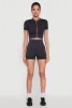 Daisy Seamless Double Zip Front Crop Top sold by Rainbow