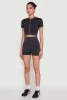 Daisy Seamless Double Zip Front Crop Top sold by Rainbow