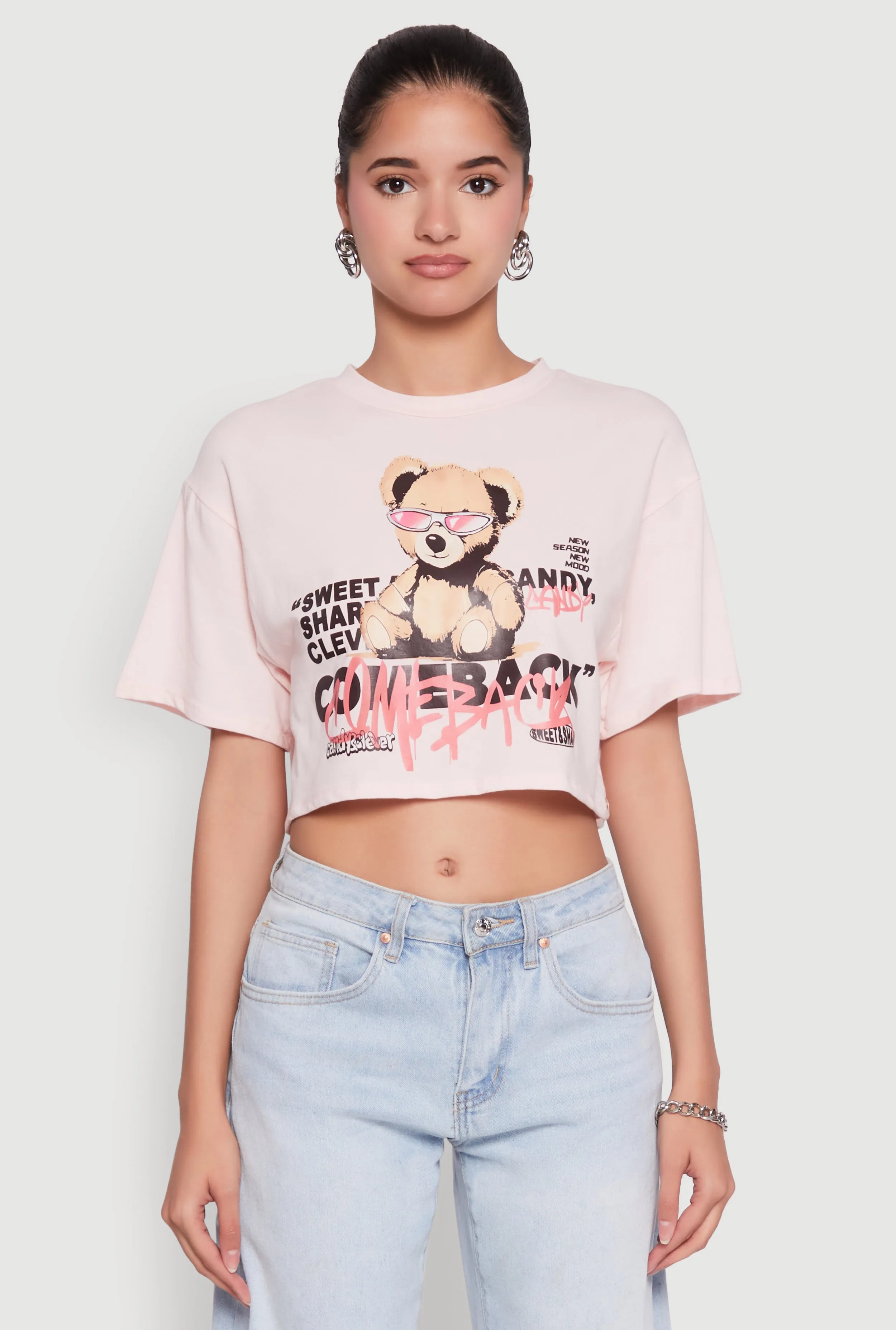 Comeback Bear Graphic Cropped Tee sold by Rainbow product image thumbnail 2