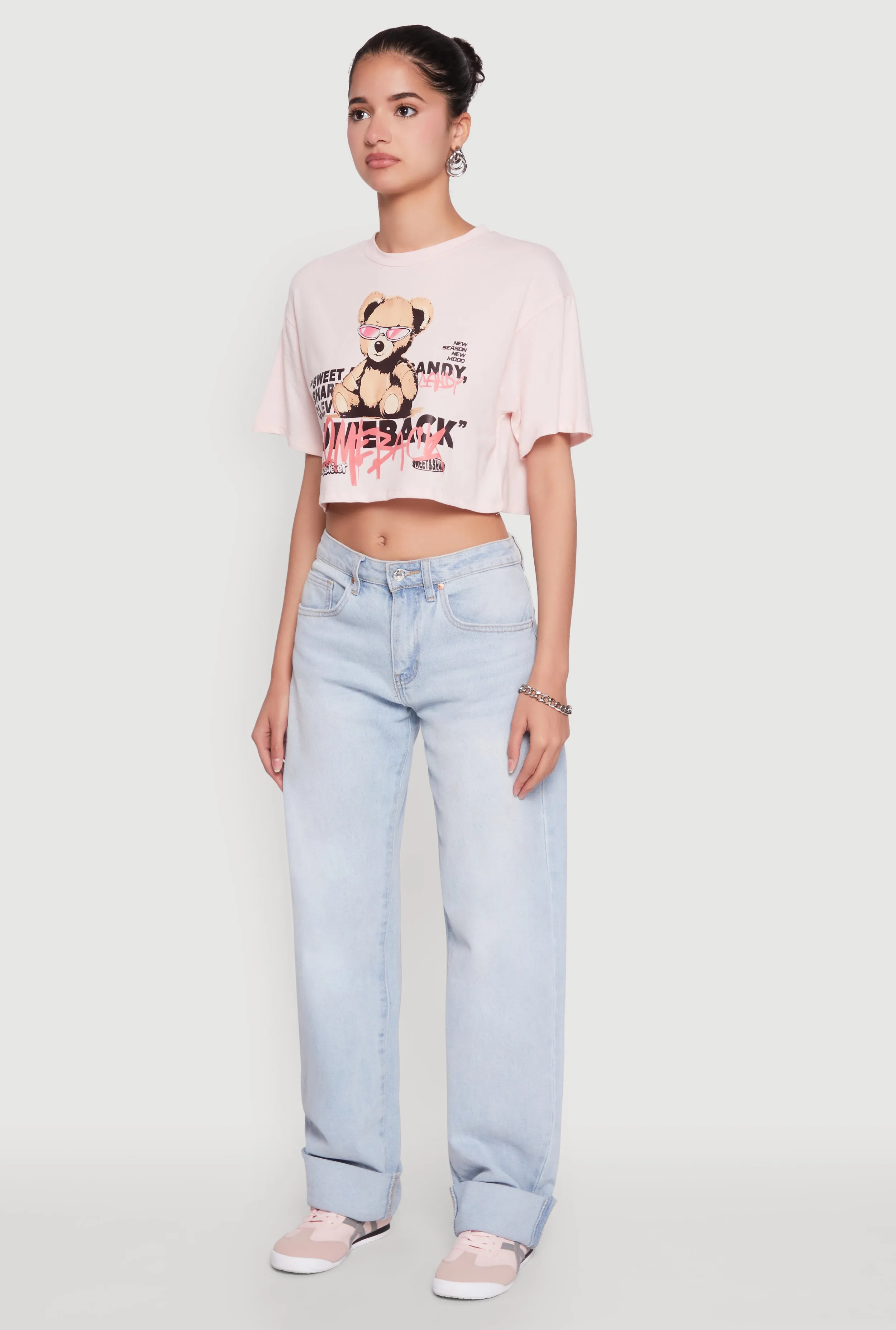 Comeback Bear Graphic Cropped Tee sold by Rainbow product image thumbnail 5