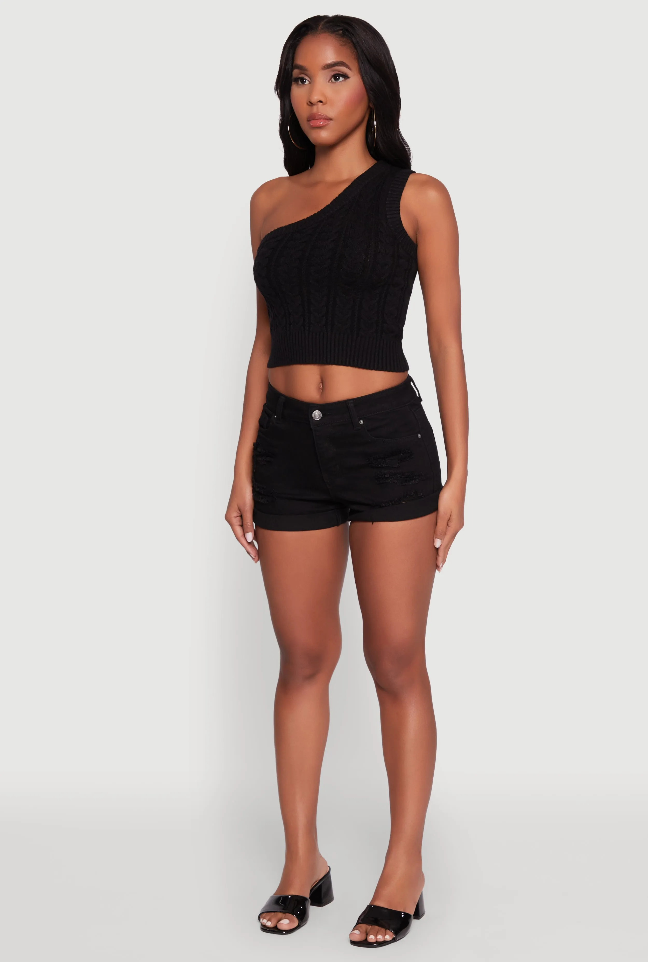 Haute Monde Stylish One Shoulder Crop Top sold by Rainbow product image thumbnail 5