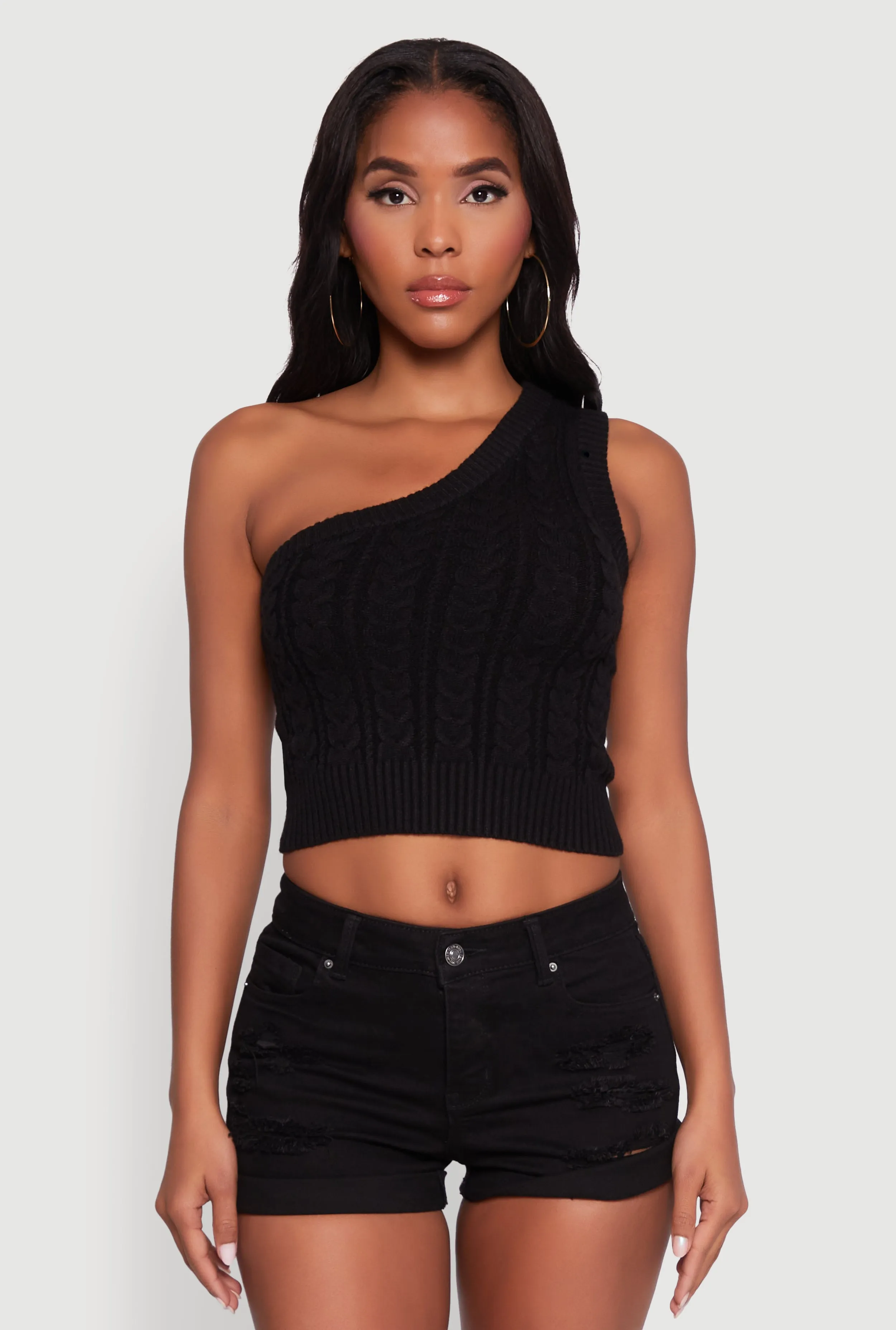 Haute Monde Stylish One Shoulder Crop Top sold by Rainbow product image thumbnail 2