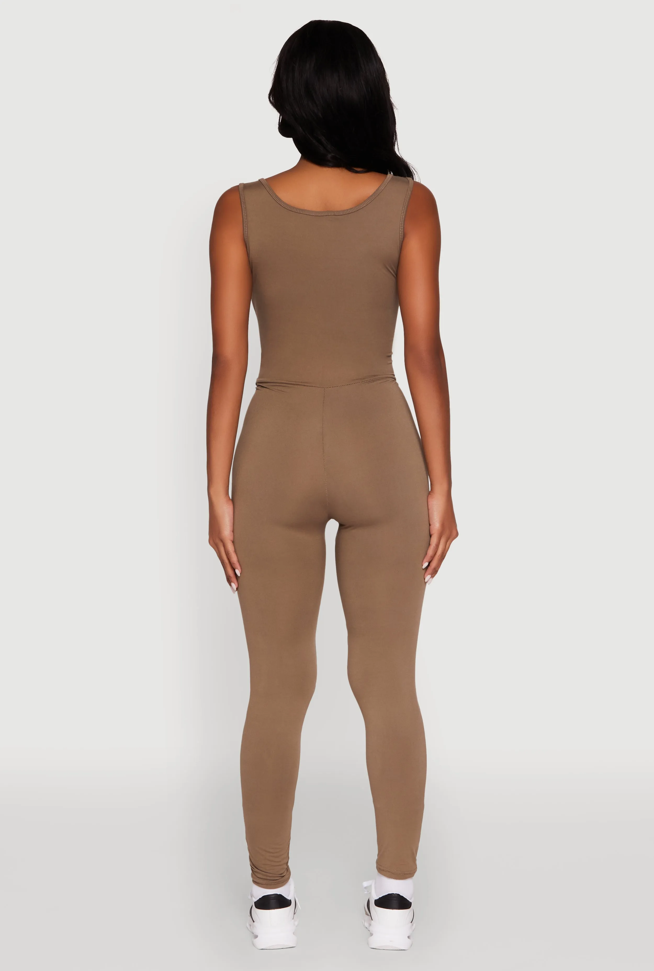 Trendy Sleeveless Crew Neck Skinny Leg Jumpsuit sold by Rainbow product image thumbnail 5