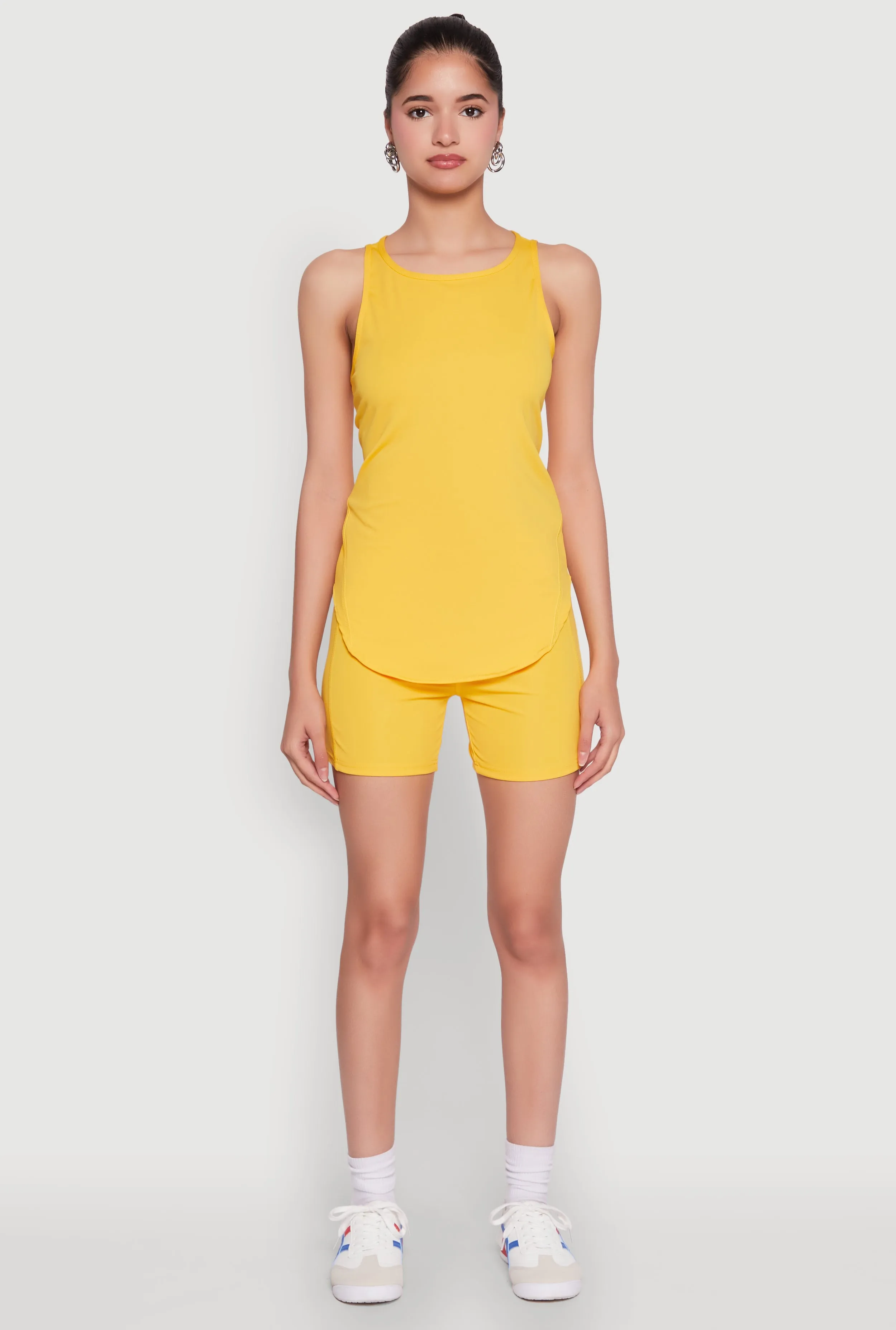 Stylish Mesh Detail High Neck Sleeveless Tank Top sold by Rainbow product image thumbnail 2