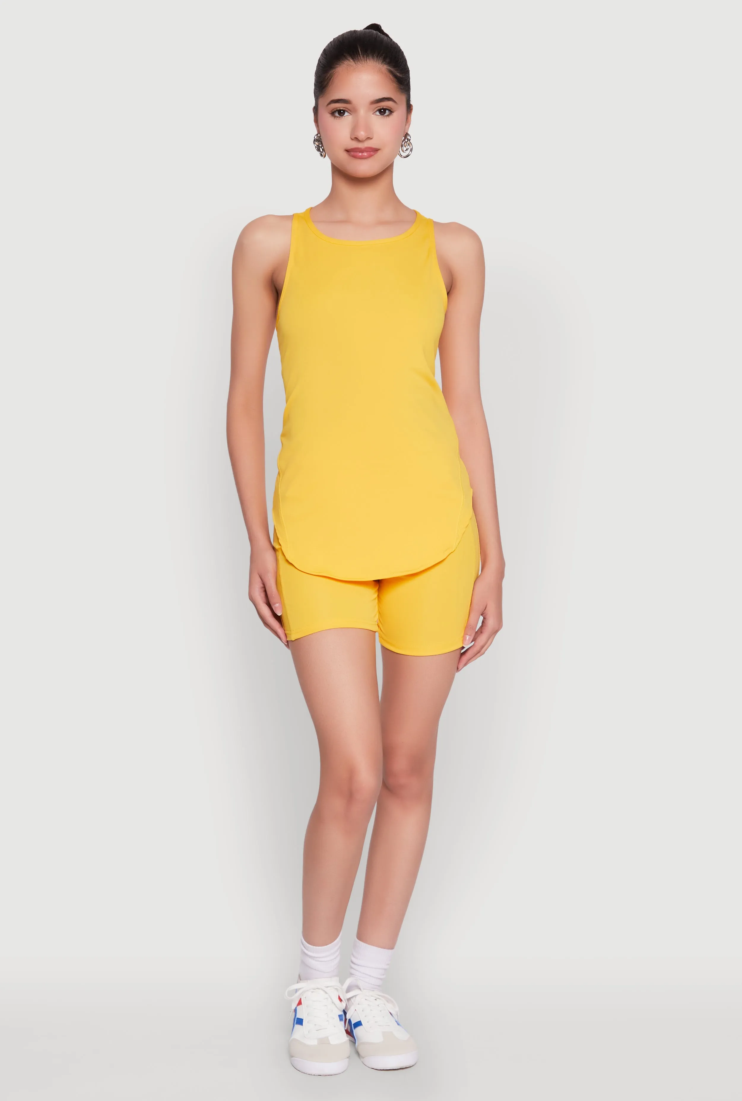 Stylish Mesh Detail High Neck Sleeveless Tank Top sold by Rainbow product image thumbnail 3