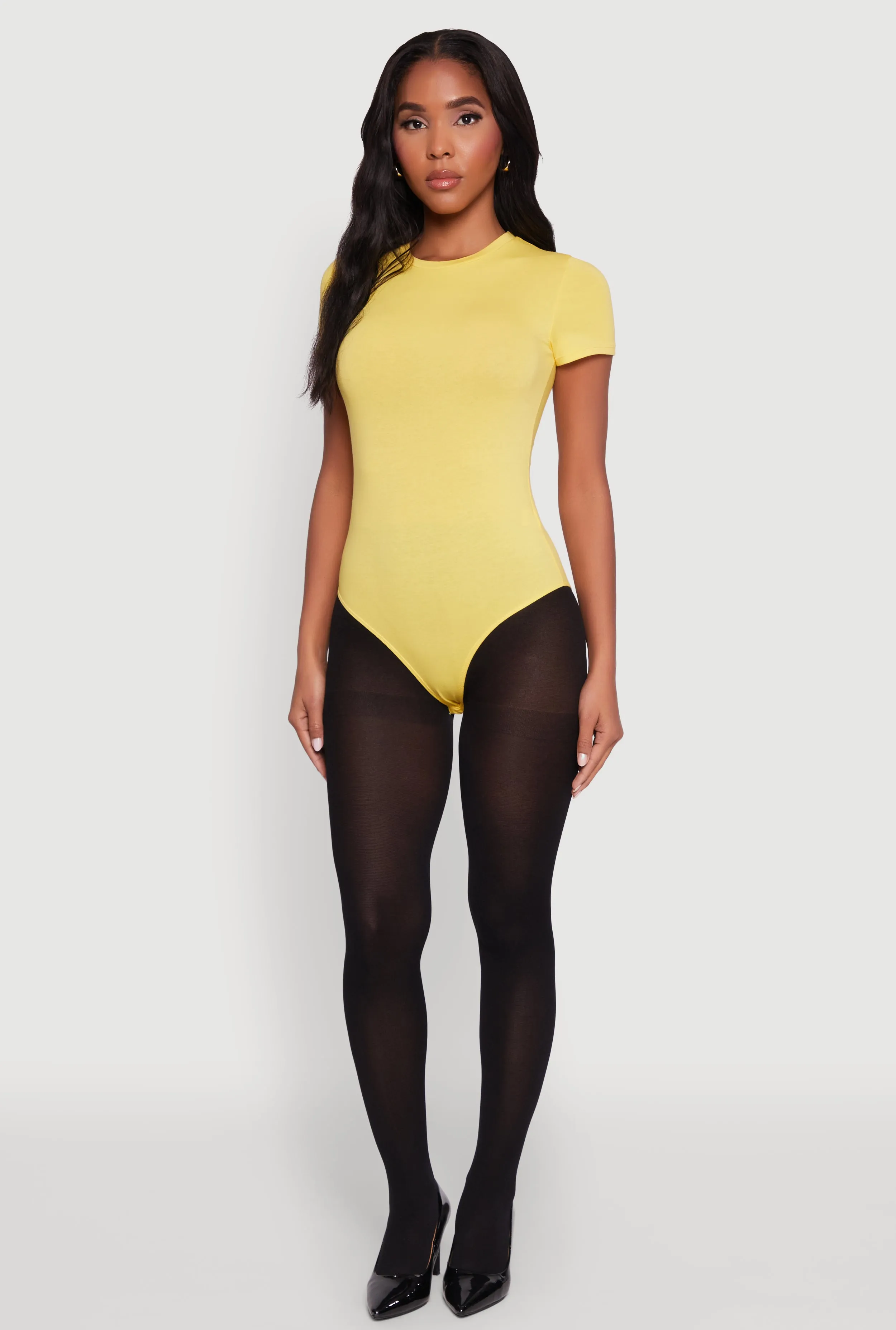 Crew Neck Short Sleeve Bodysuit sold by Rainbow