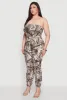 Plus Size Chic Camouflage Stacked Leg Jumpsuit sold by Rainbow
